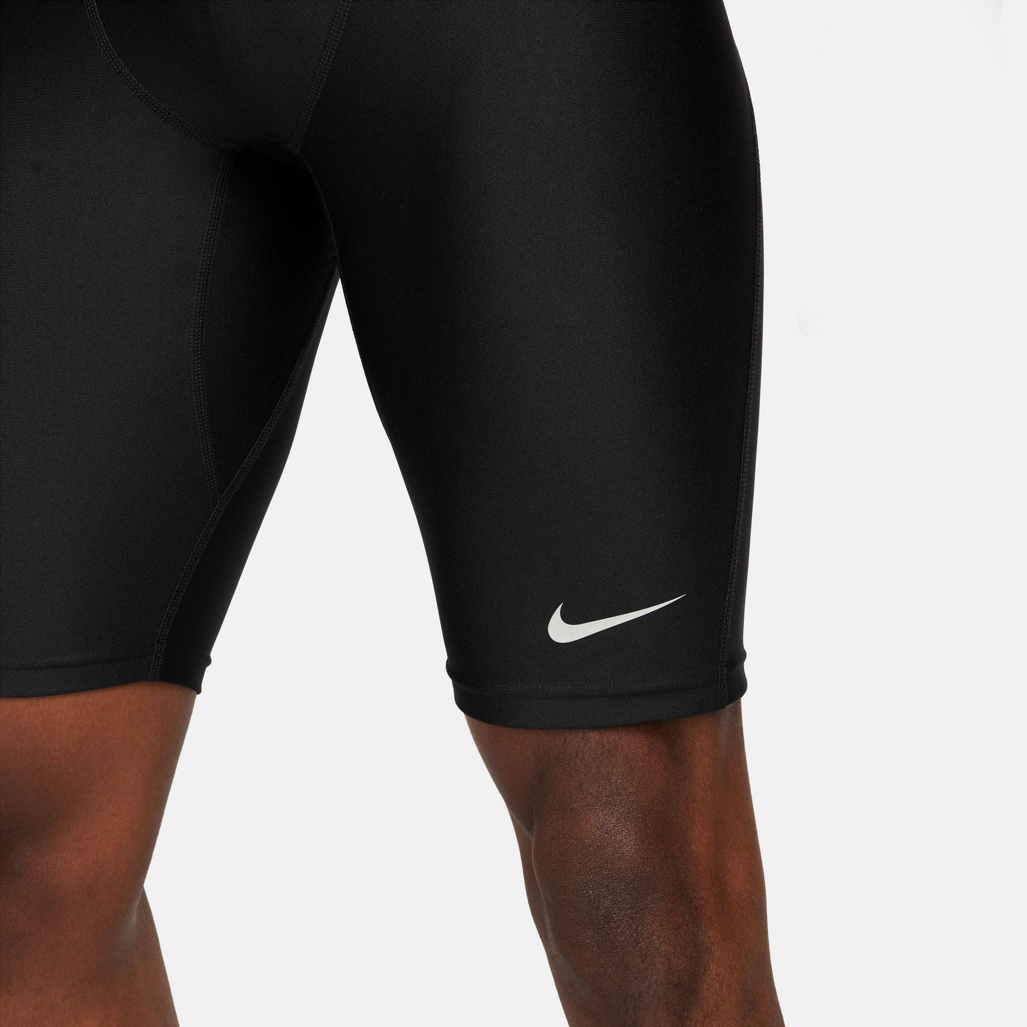 Nike M Nk Df Fast Half Tight Licra Corta negro de hombre para correr