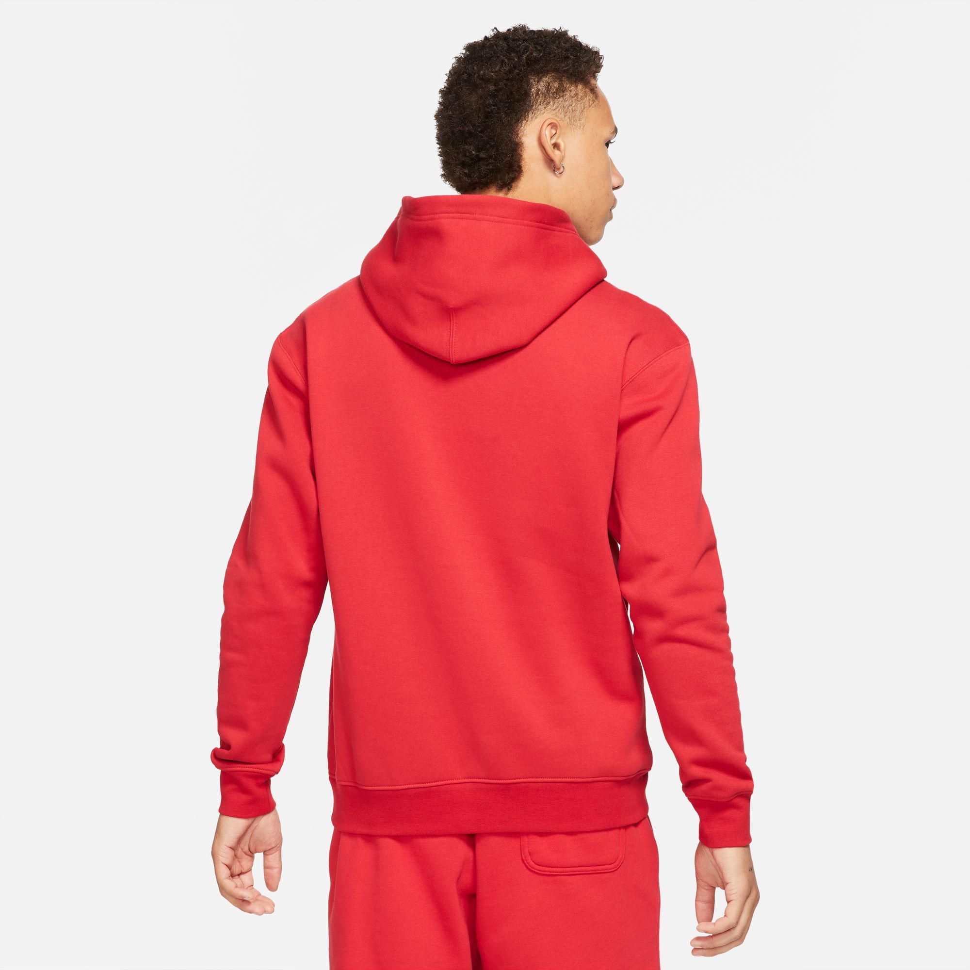 Nike M J Ess Flc Po Hoodie Hoodie rojo de hombre lifestyle