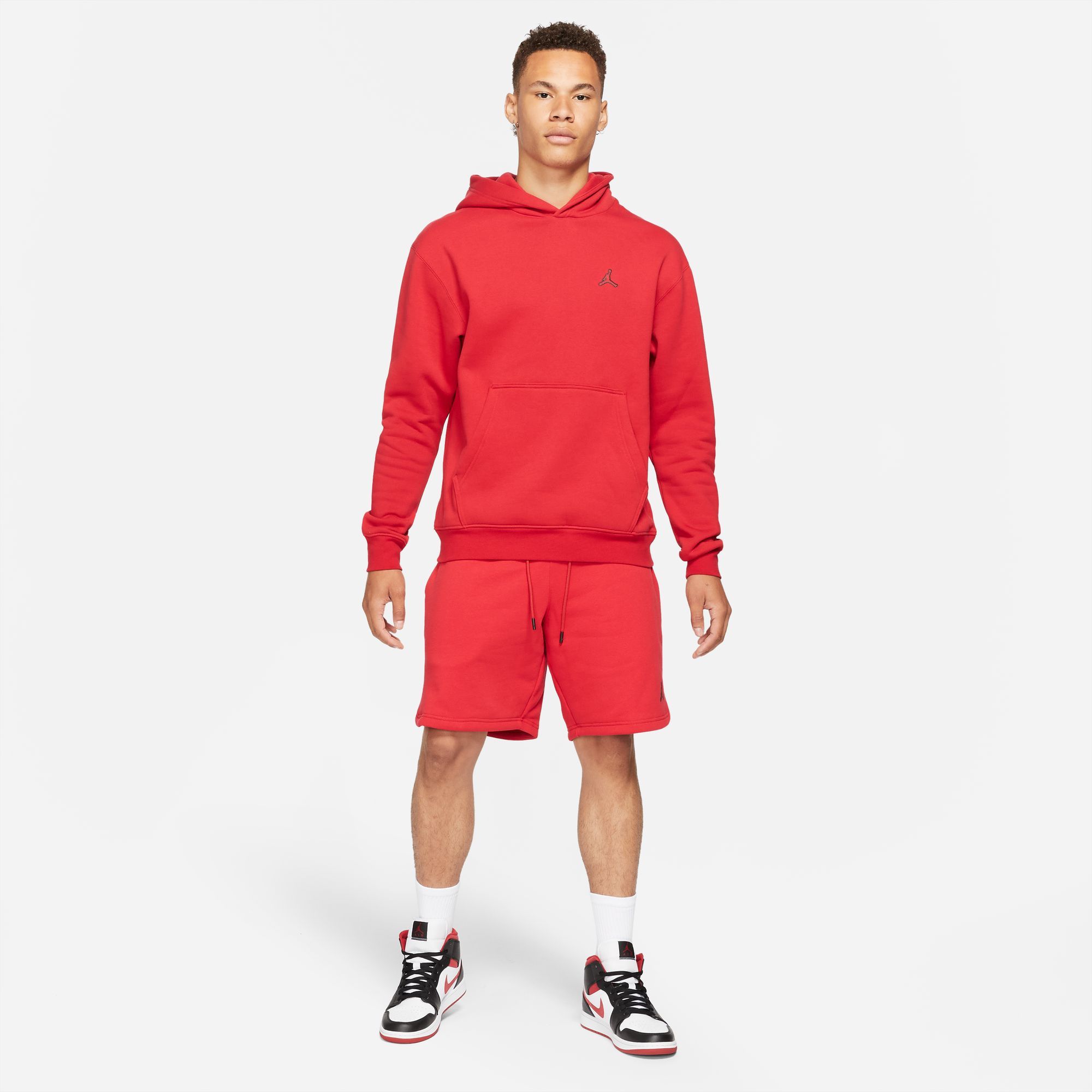 Nike M J Ess Flc Po Hoodie Hoodie rojo de hombre lifestyle