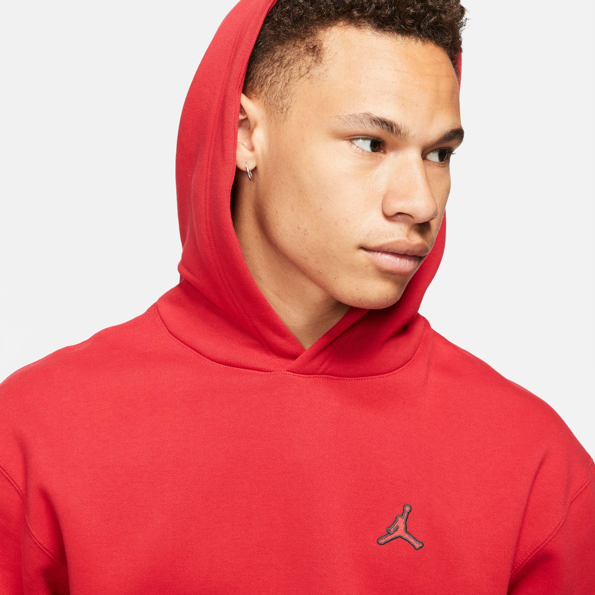 Nike M J Ess Flc Po Hoodie Hoodie rojo de hombre lifestyle