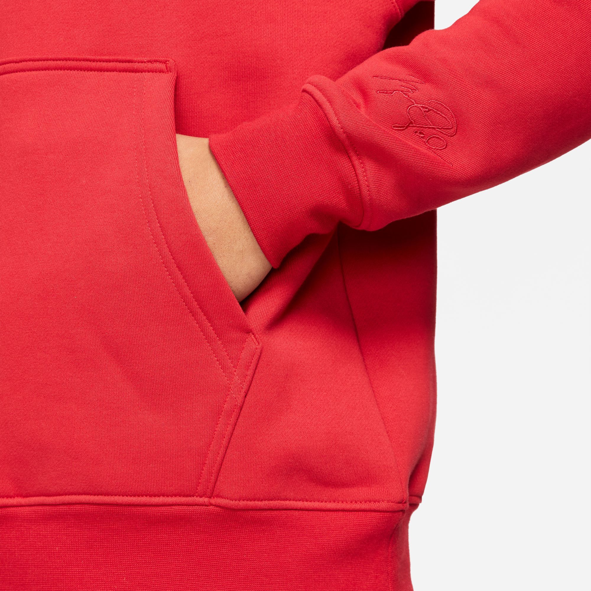 Nike M J Ess Flc Po Hoodie Hoodie rojo de hombre lifestyle