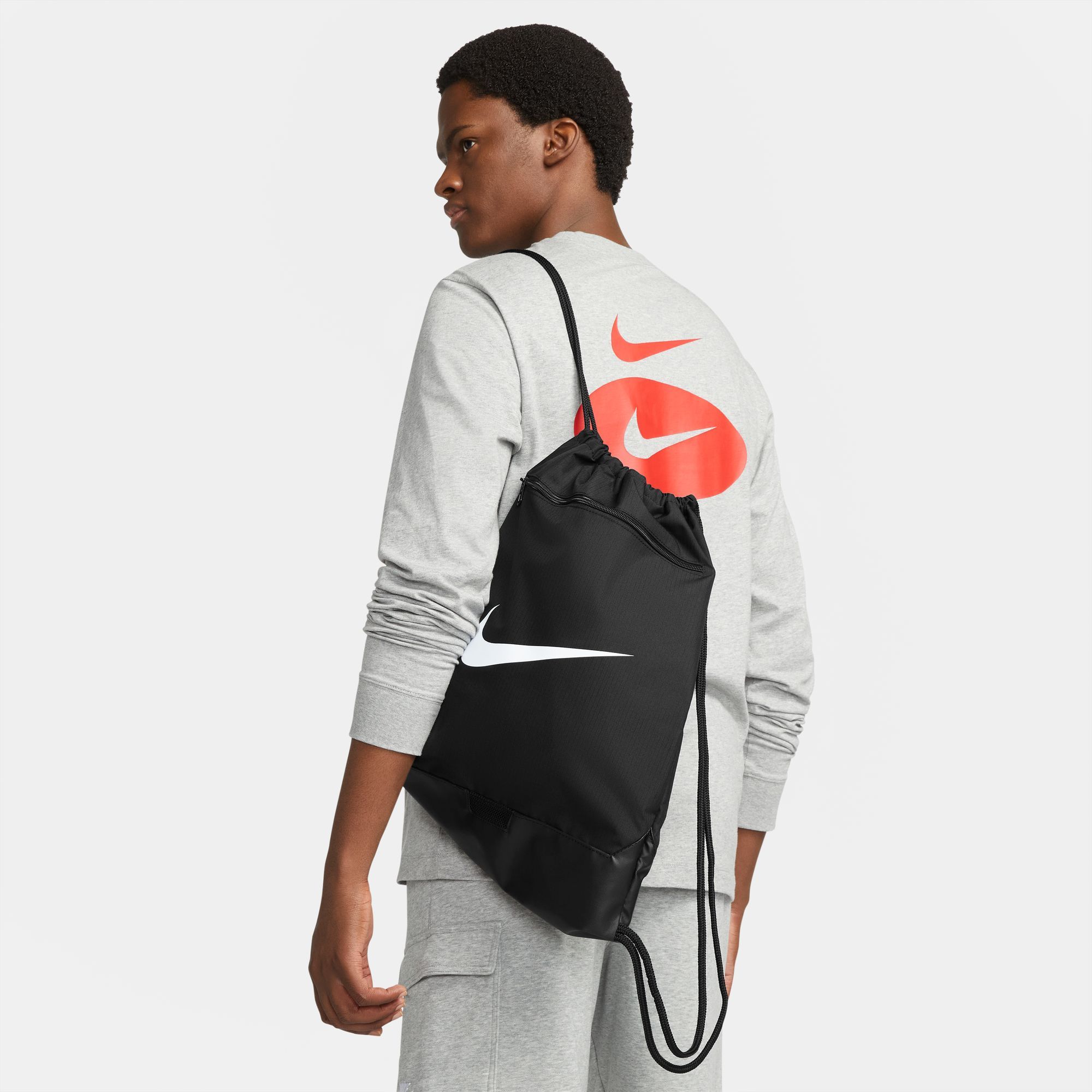 Nike Nk Brsla Drawstring - 9.5 (18L) Gym Sack negro de hombre para entrenamiento