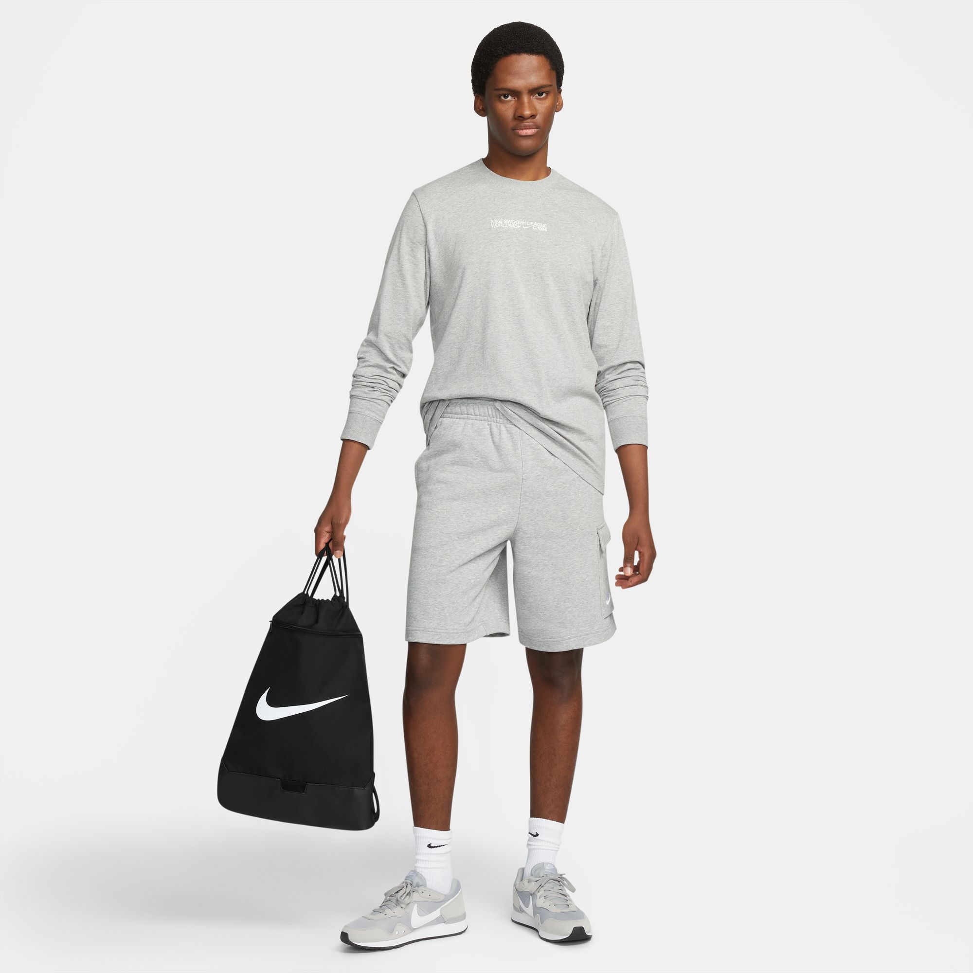 Nike Nk Brsla Drawstring - 9.5 (18L) Gym Sack negro de hombre para entrenamiento