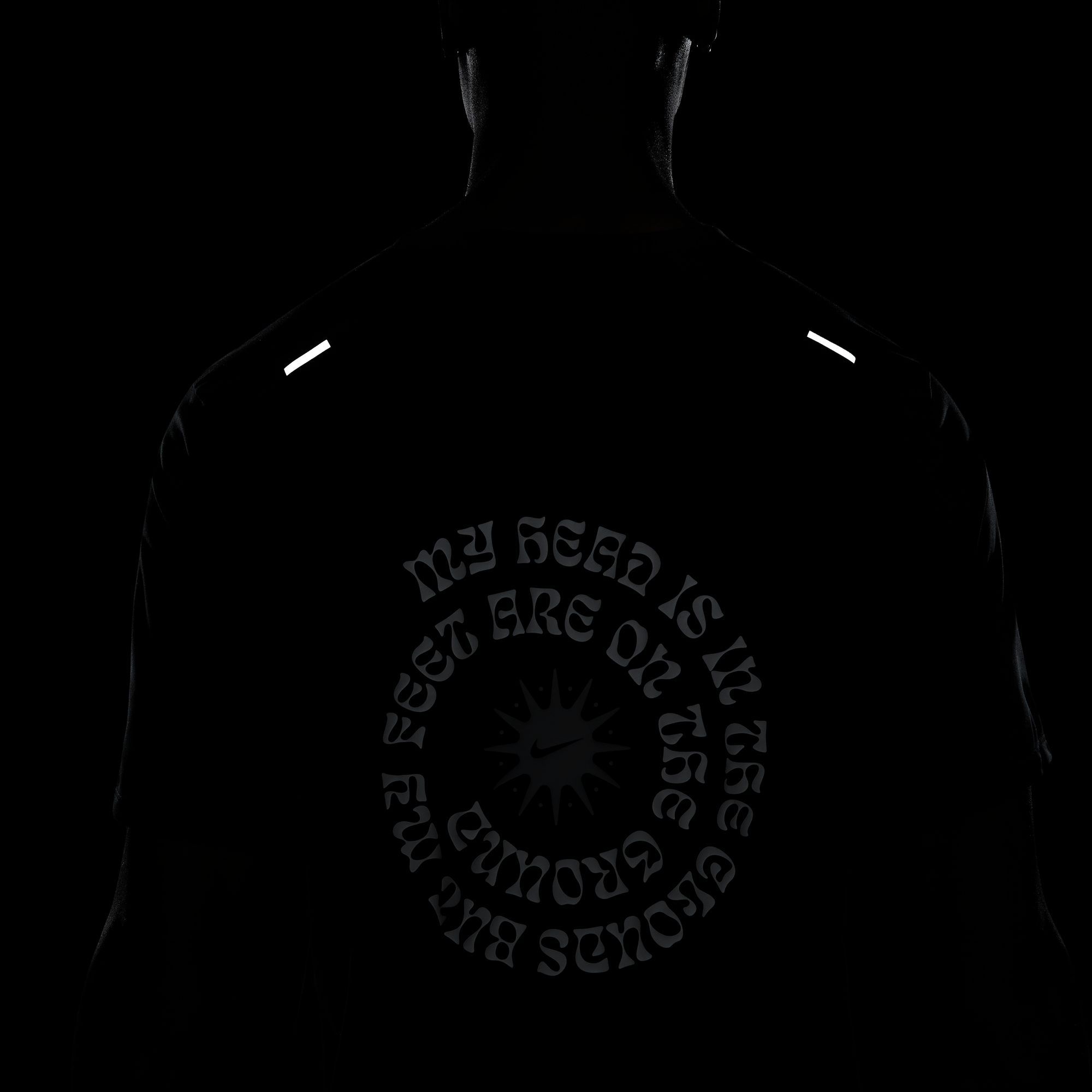 Nike M Nk Df Wr Rise 365 Gx Ss Camiseta Manga Corta negro de hombre para correr