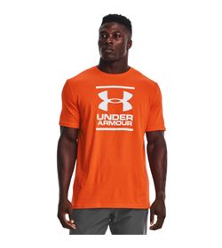 Camiseta-Manga-Corta-under-armour-para-hombre-Ua-Gl-Foundation-Ss-T-para-entrenamiento-color-naranja.-Frente-Sobre-Modelo
