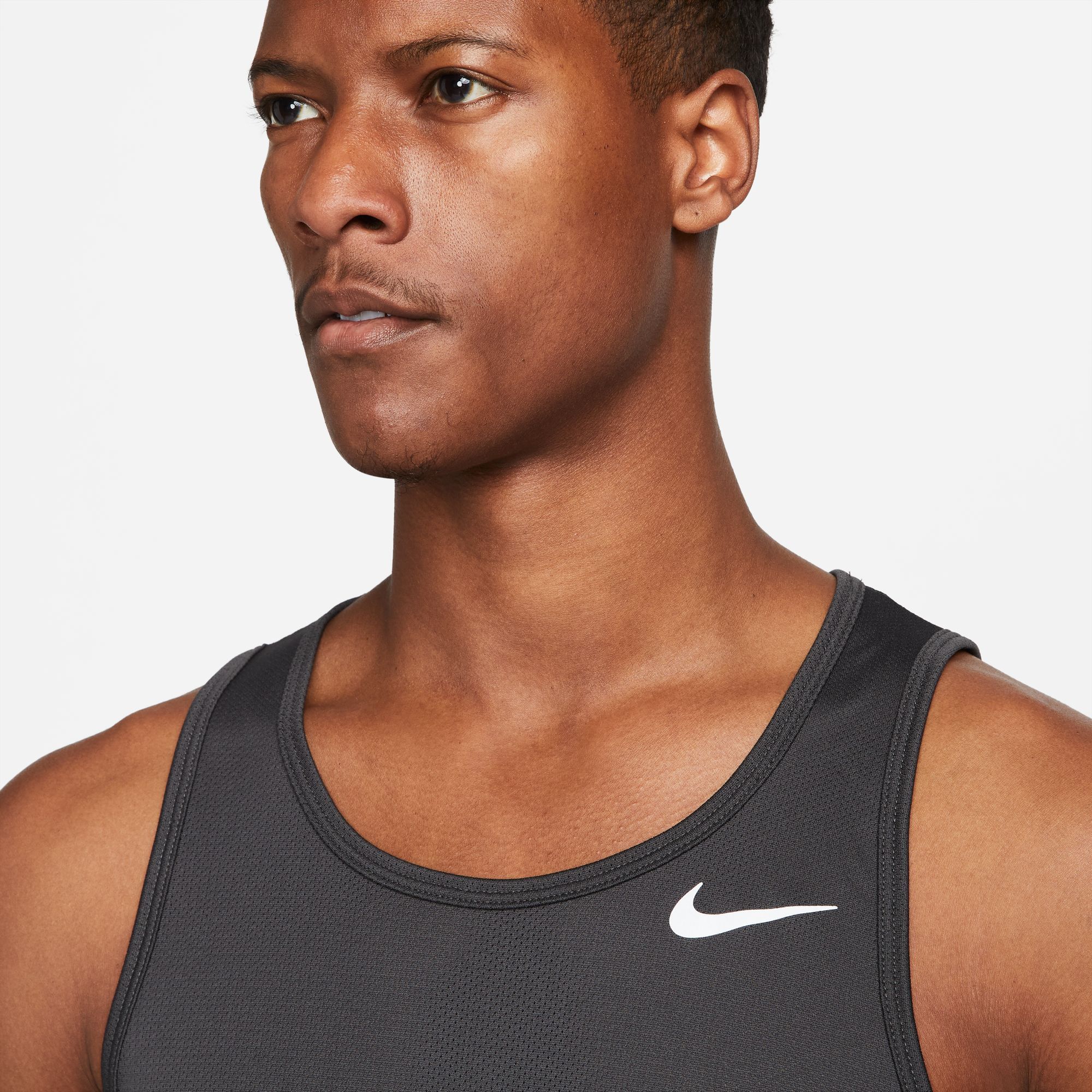 Nike M Nk Df Run Tank Camiseta Manga Sisa negro de hombre para correr