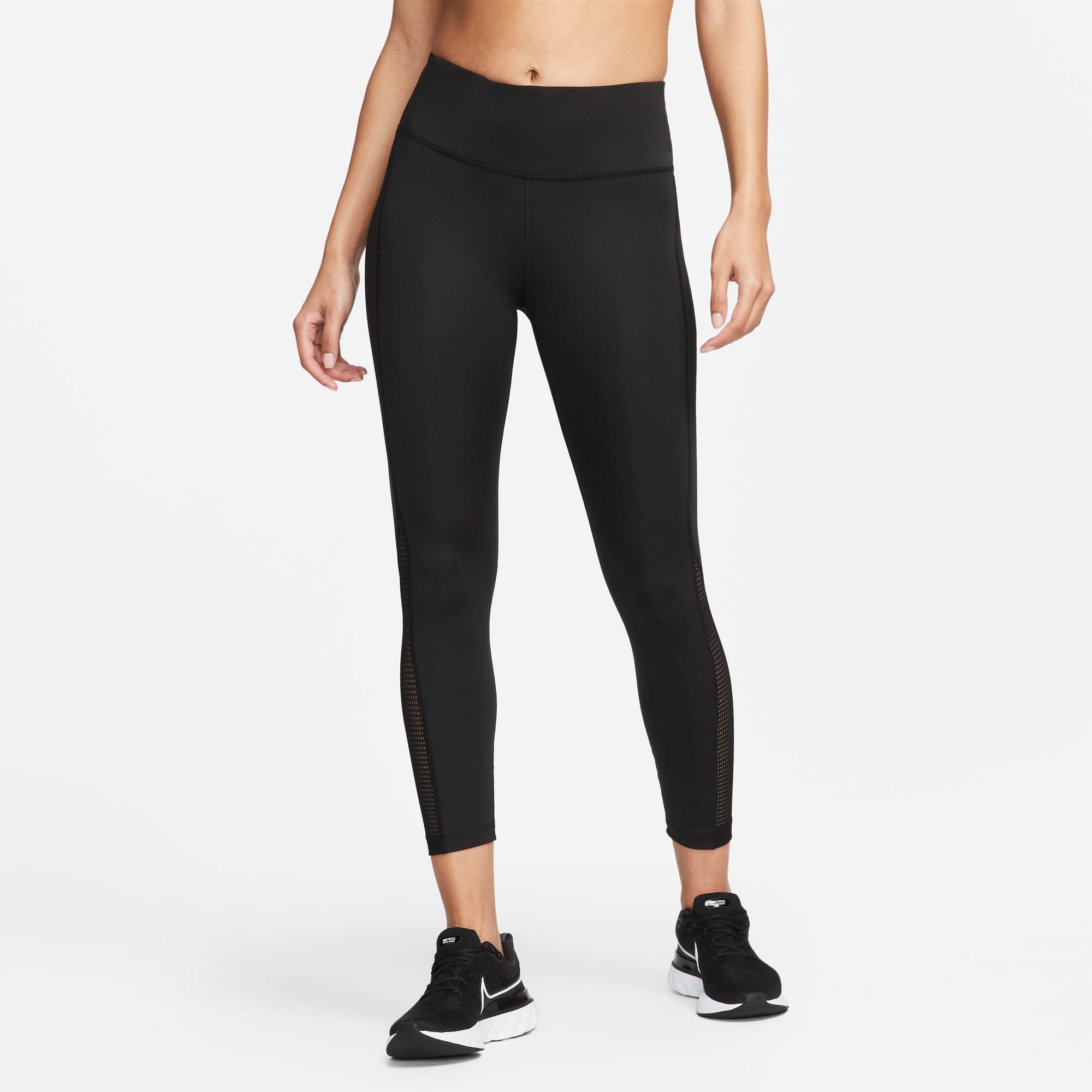 Nike W Nk Df Fast Mr 7/8 Tght Nv C Licra negro de mujer para correr