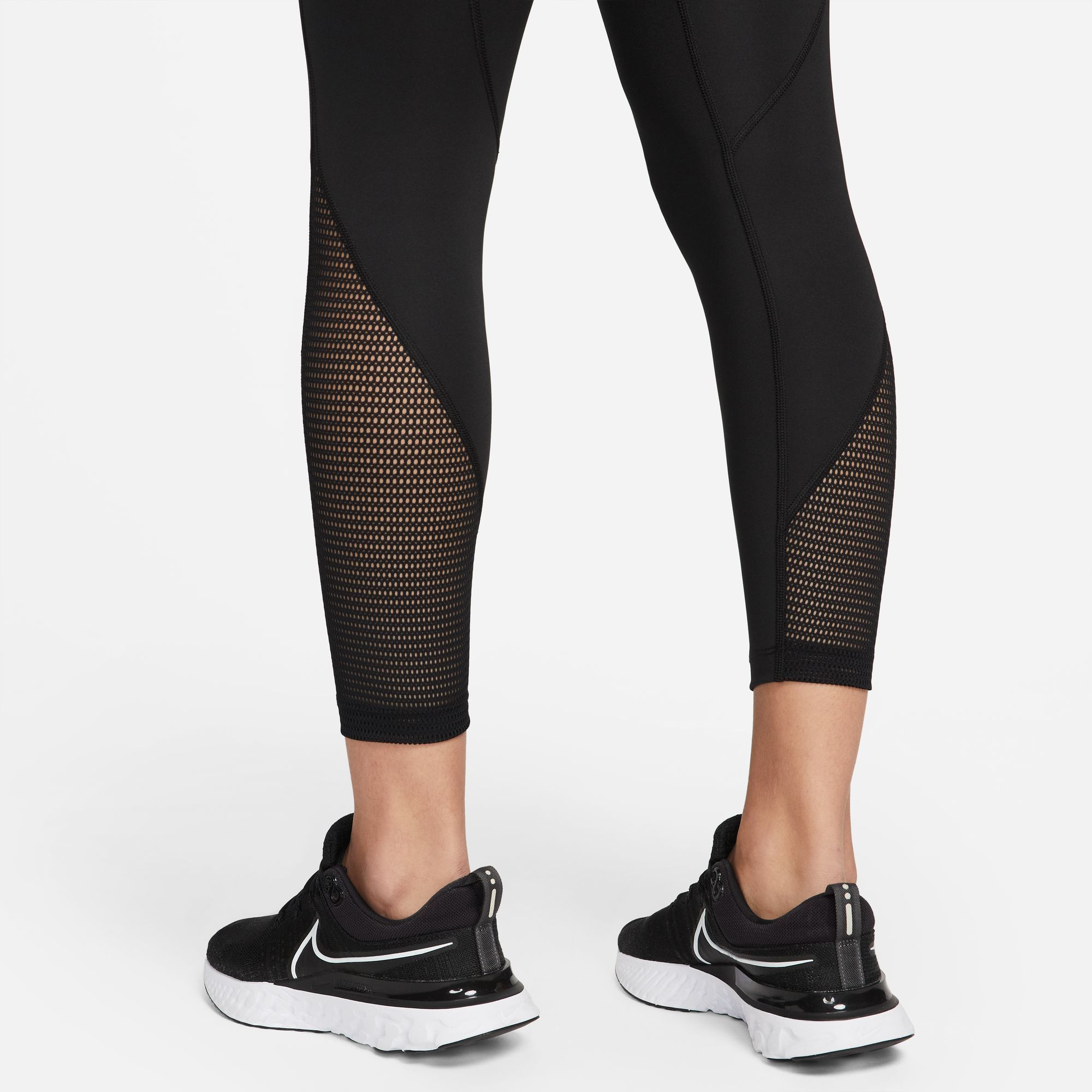 Nike W Nk Df Fast Mr 7/8 Tght Nv C Licra negro de mujer para correr