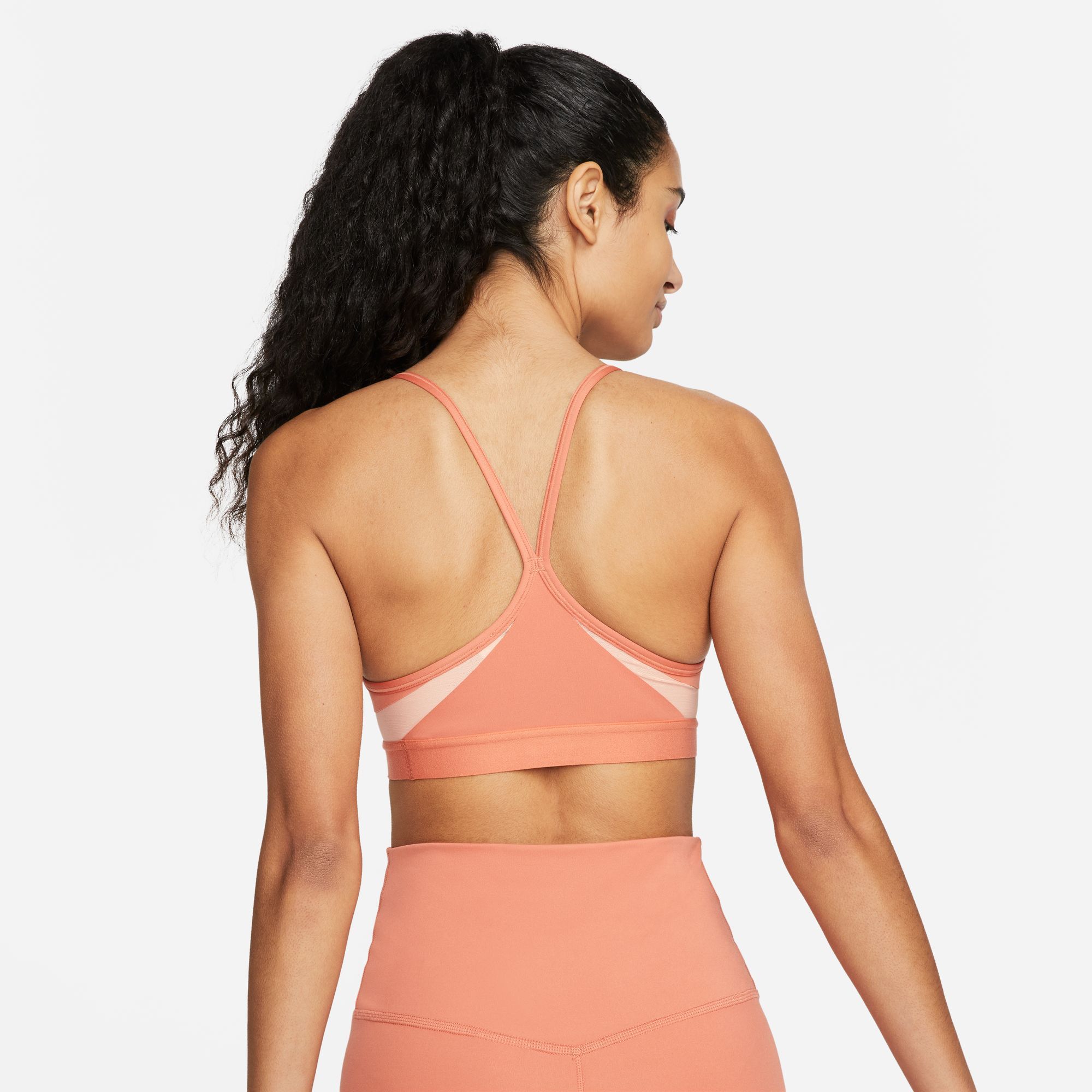 Nike W Nk Df Indy V-Neck Bra Top naranja de mujer para entrenamiento