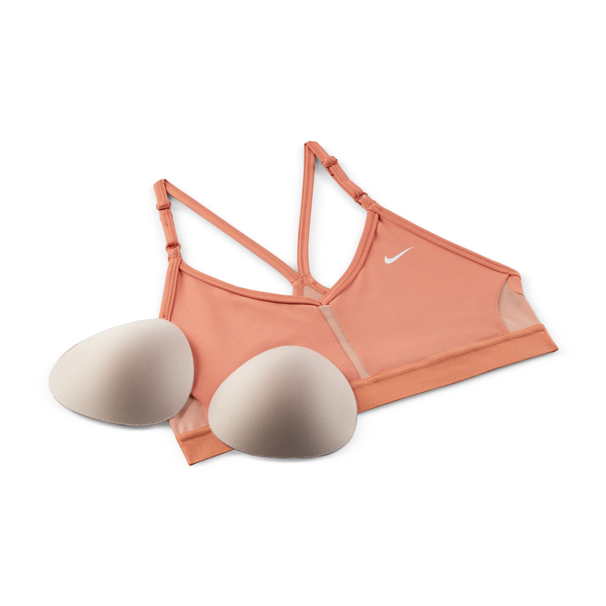 Nike W Nk Df Indy V-Neck Bra Top naranja de mujer para entrenamiento