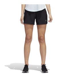 Pantaloneta-adidas-para-mujer-Run-Short-Smu-para-correr-color-negro.-Frente-Sobre-Modelo