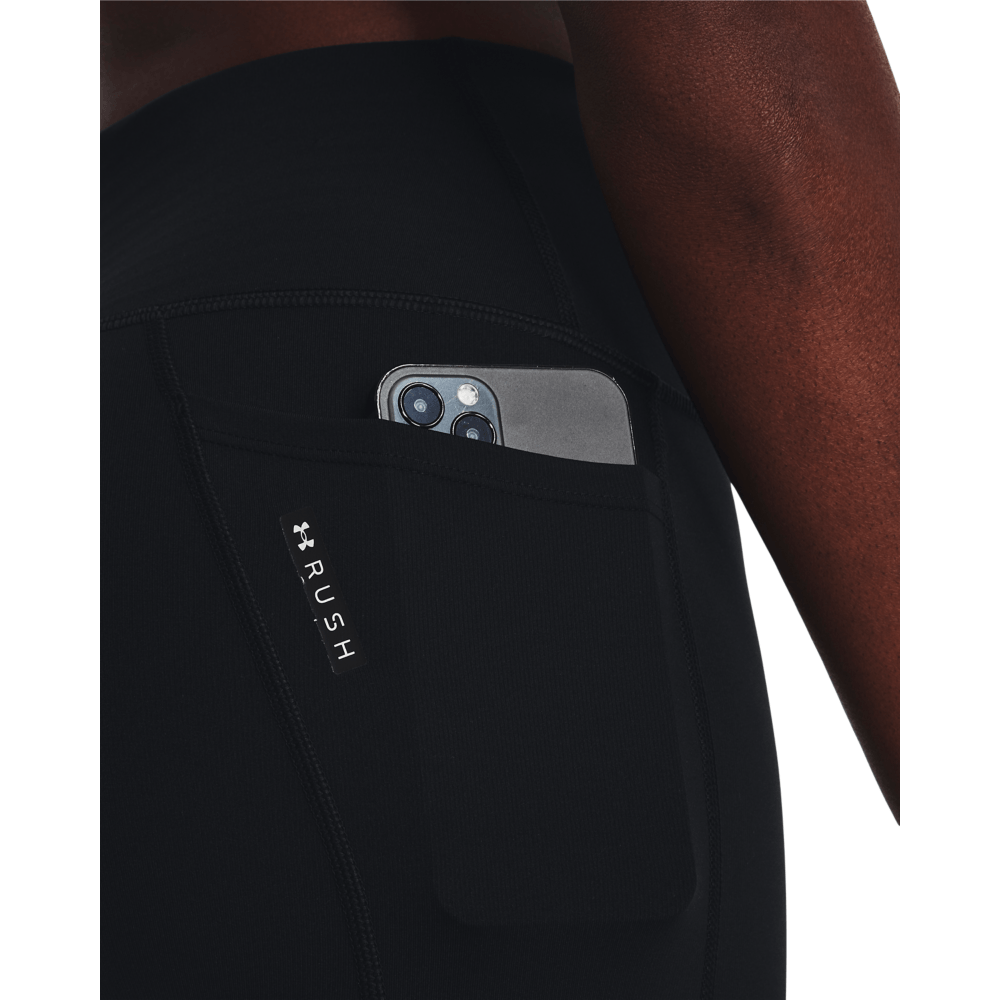 UA Rush Ankle Legging Licra negro de mujer para entrenamiento