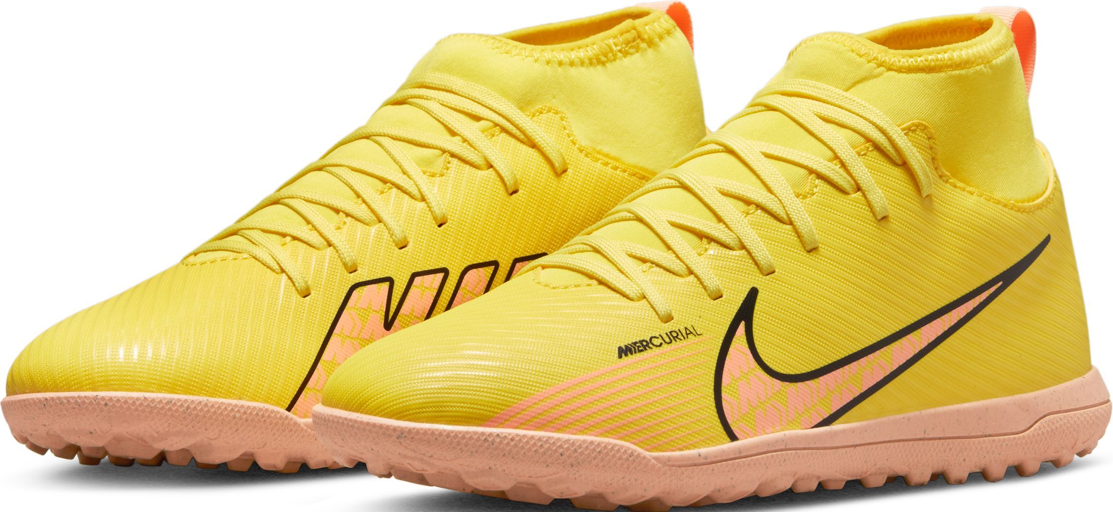 Nike Jr Superfly 9 Club Tf Guayos amarillo de niño para futbol