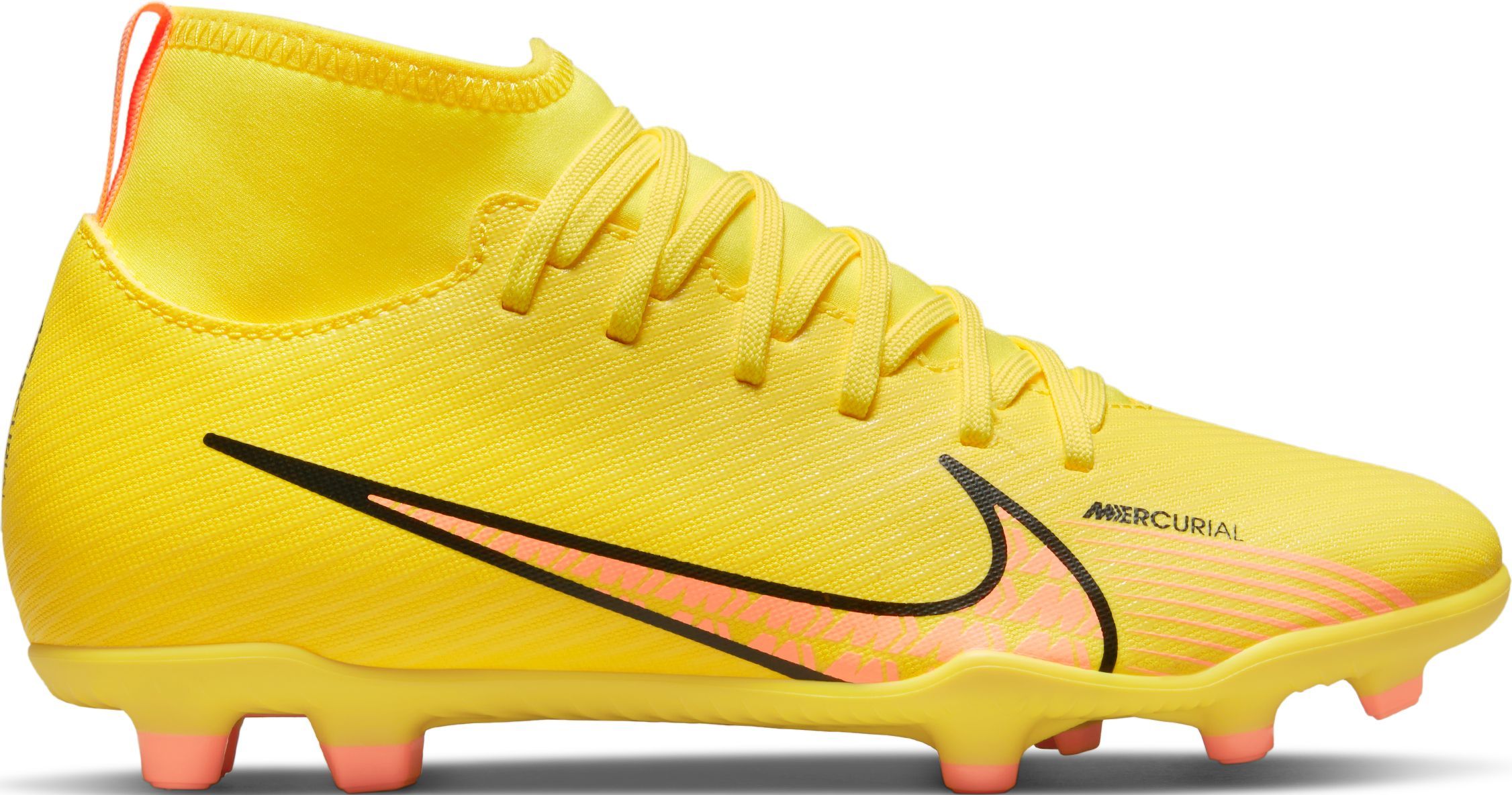 Nike Jr Superfly 9 Club Fg/Mg Guayos amarillo de niño para futbol