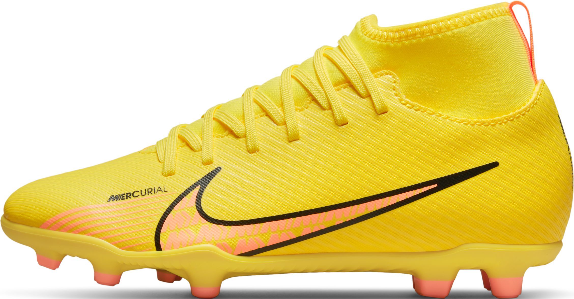 Nike Jr Superfly 9 Club Fg/Mg Guayos amarillo de niño para futbol