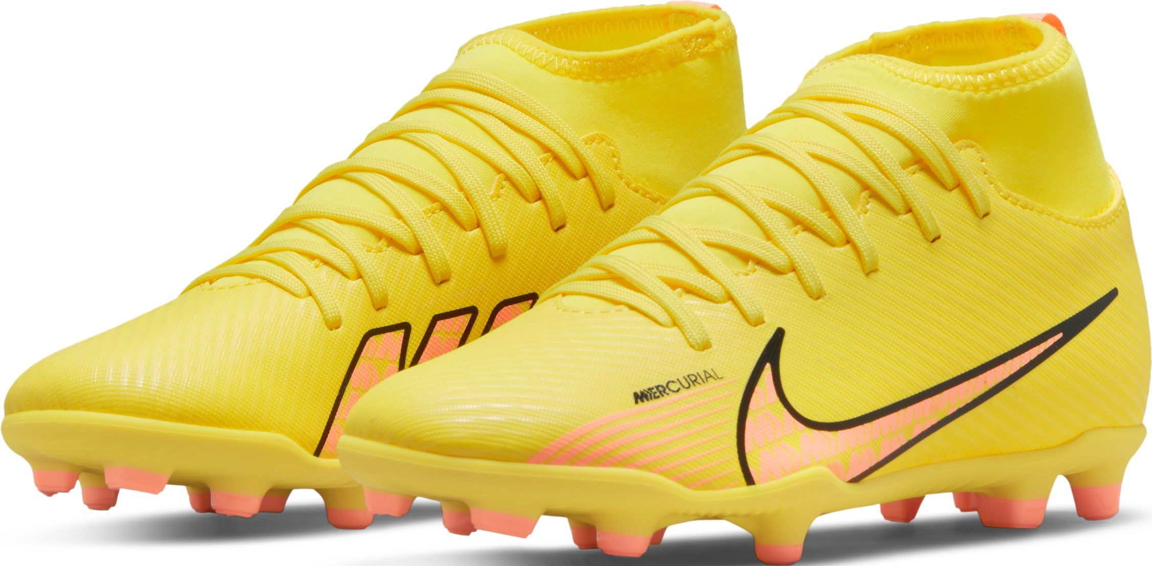 Nike Jr Superfly 9 Club Fg/Mg Guayos amarillo de niño para futbol