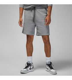 Pantaloneta-nike-para-hombre-M-J-Ess-Flc-Short-para-moda-color-gris.-Frente-Sobre-Modelo