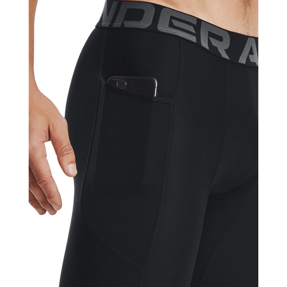 UA Hg Armour Lng Shorts Licra negro de hombre para entrenamiento