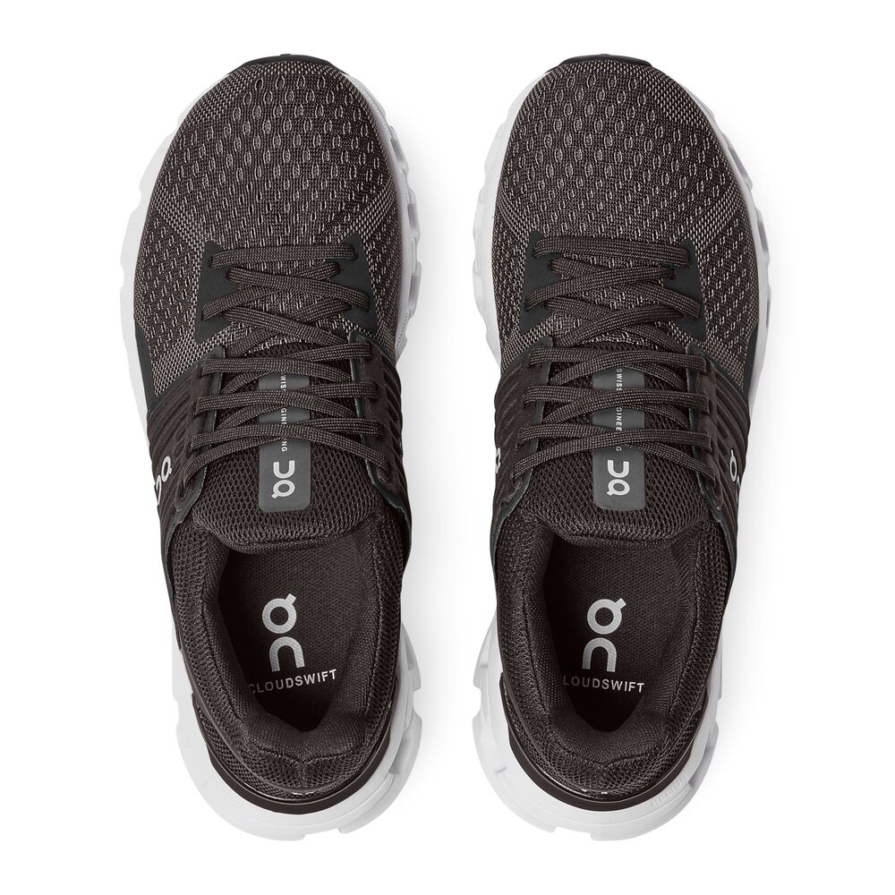 On Cloudswift Tenis negro de mujer para correr