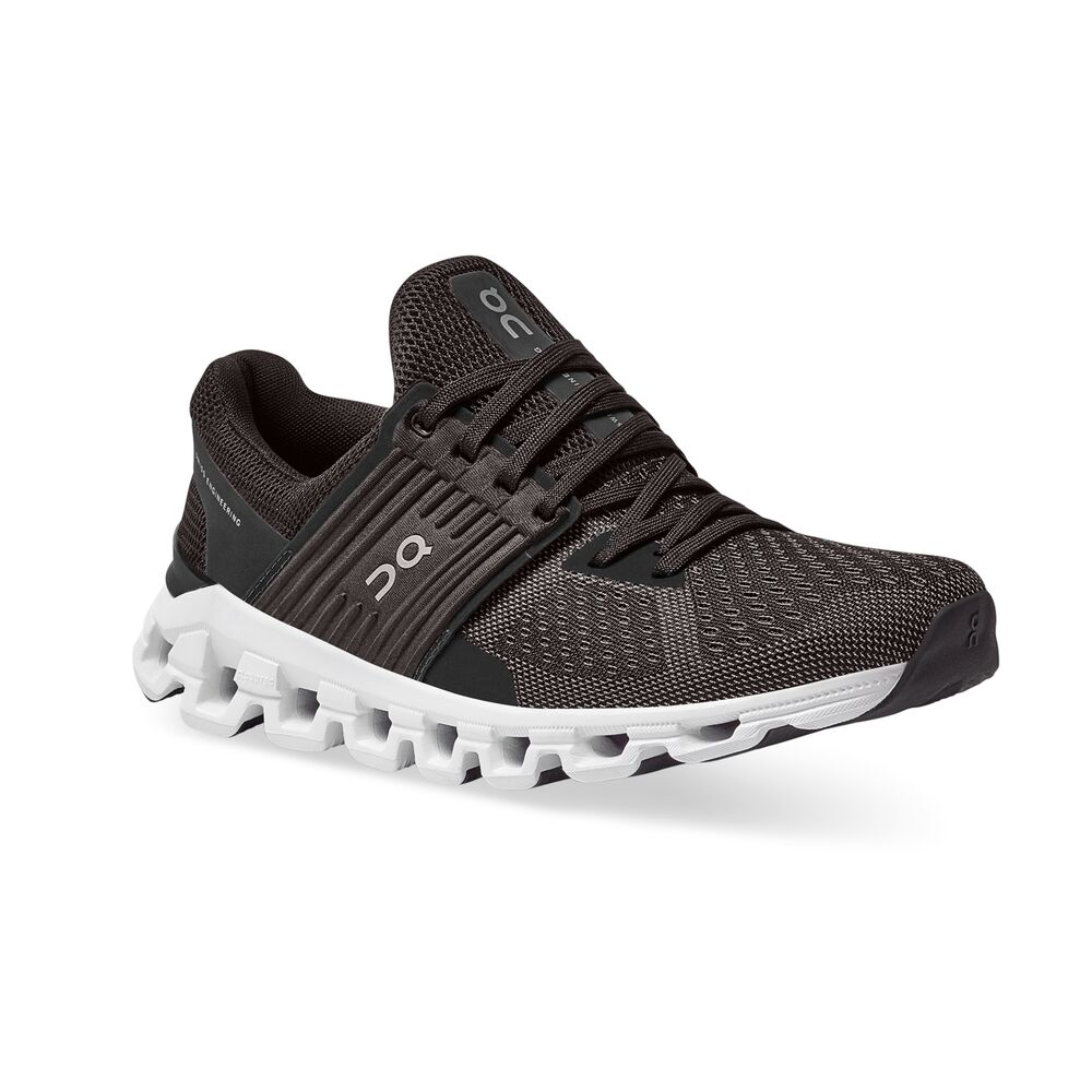 On Cloudswift Tenis negro de mujer para correr