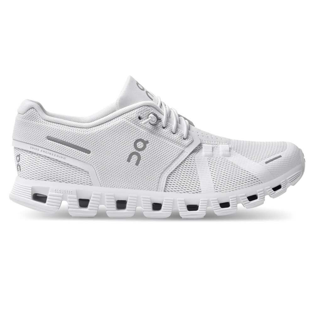 On Cloud 5 Tenis blanco de mujer lifestyle