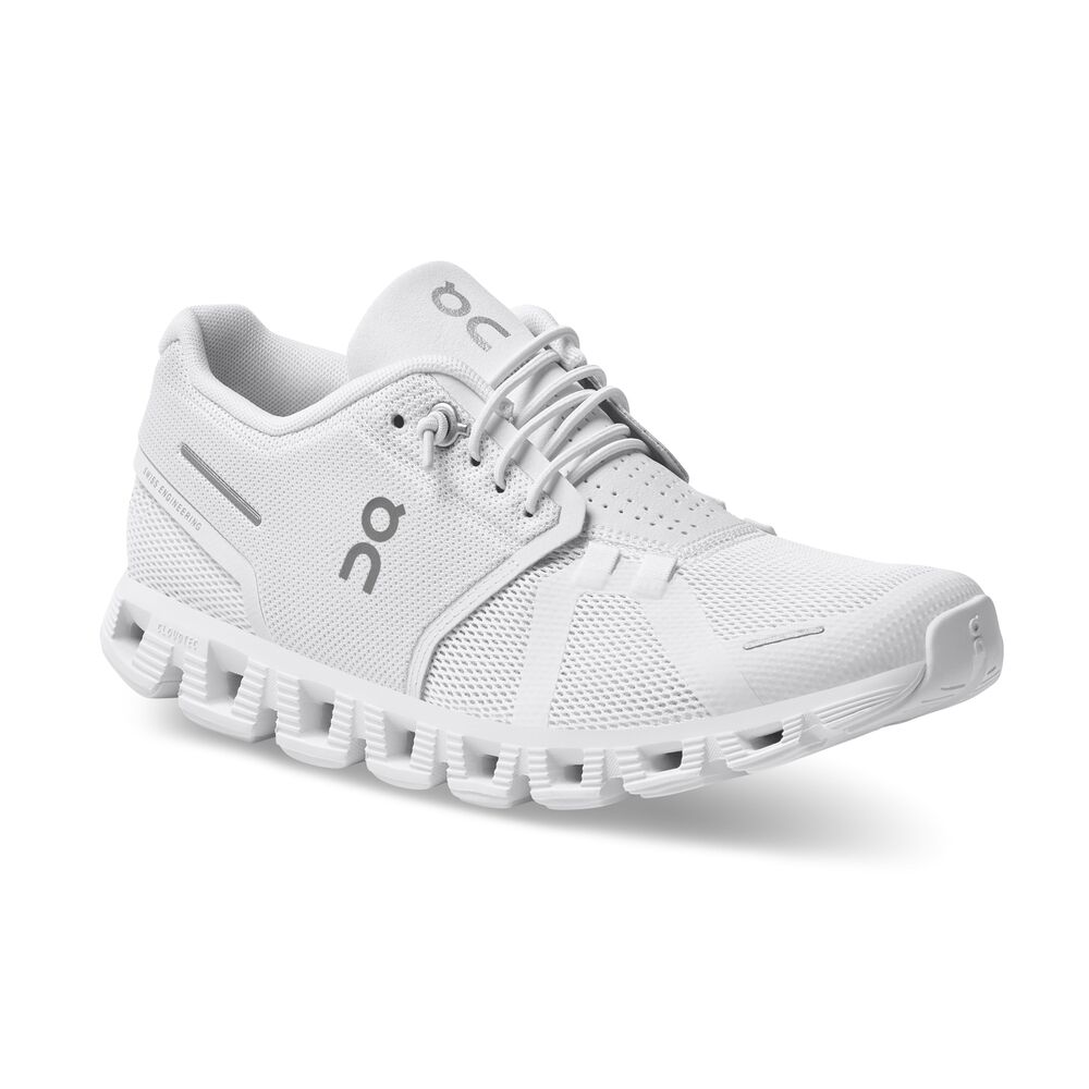 On Cloud 5 Tenis blanco de mujer lifestyle