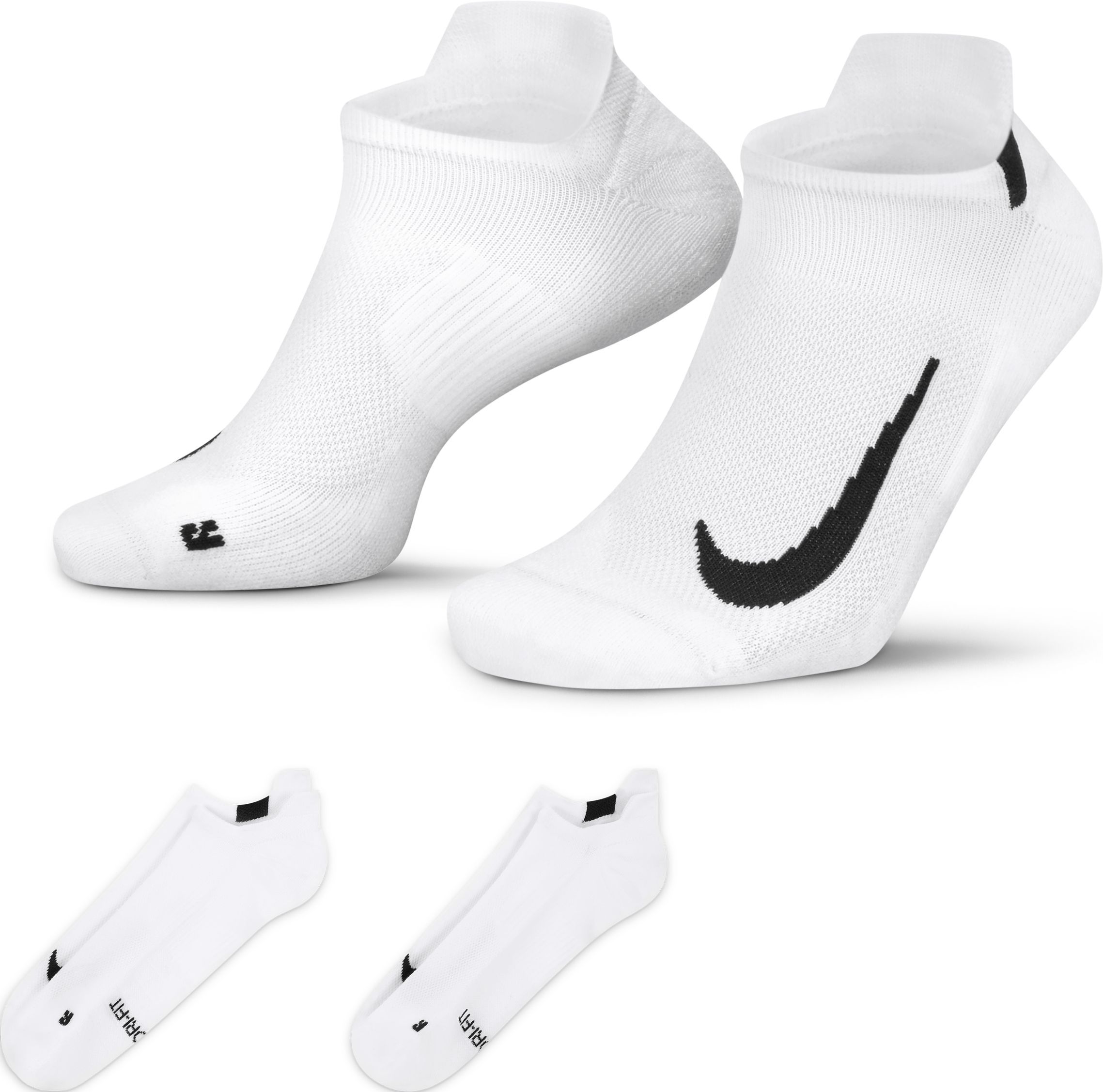Nike U Nk Mltplier Ns 2Pr Medias blanco de hombre para correr
