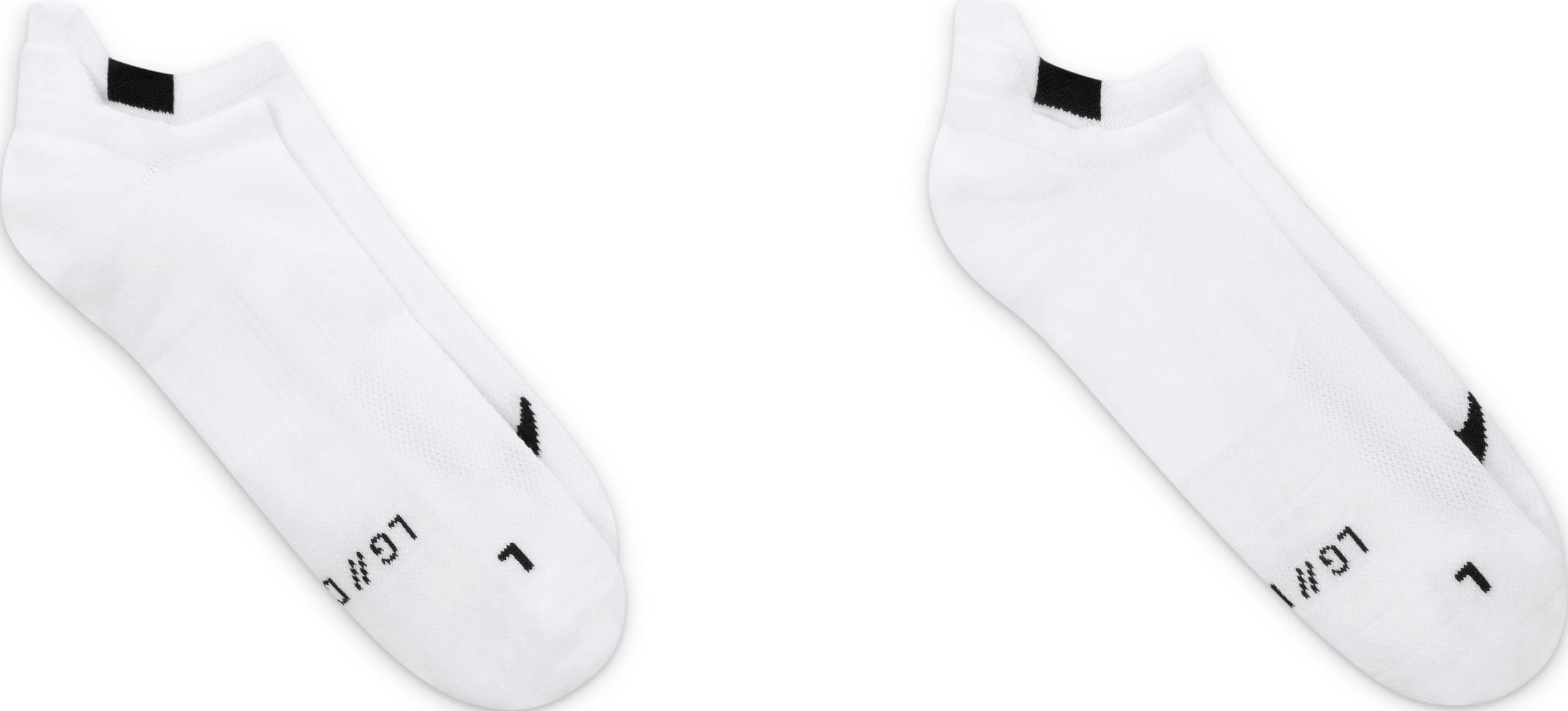 Nike U Nk Mltplier Ns 2Pr Medias blanco de hombre para correr