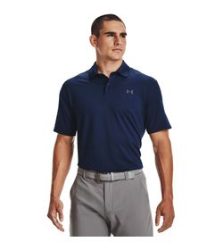 Camiseta-Manga-Corta-under-armour-para-hombre-Dfo-M-Performance-Po-para-golf-color-azul.-Frente-Sobre-Modelo