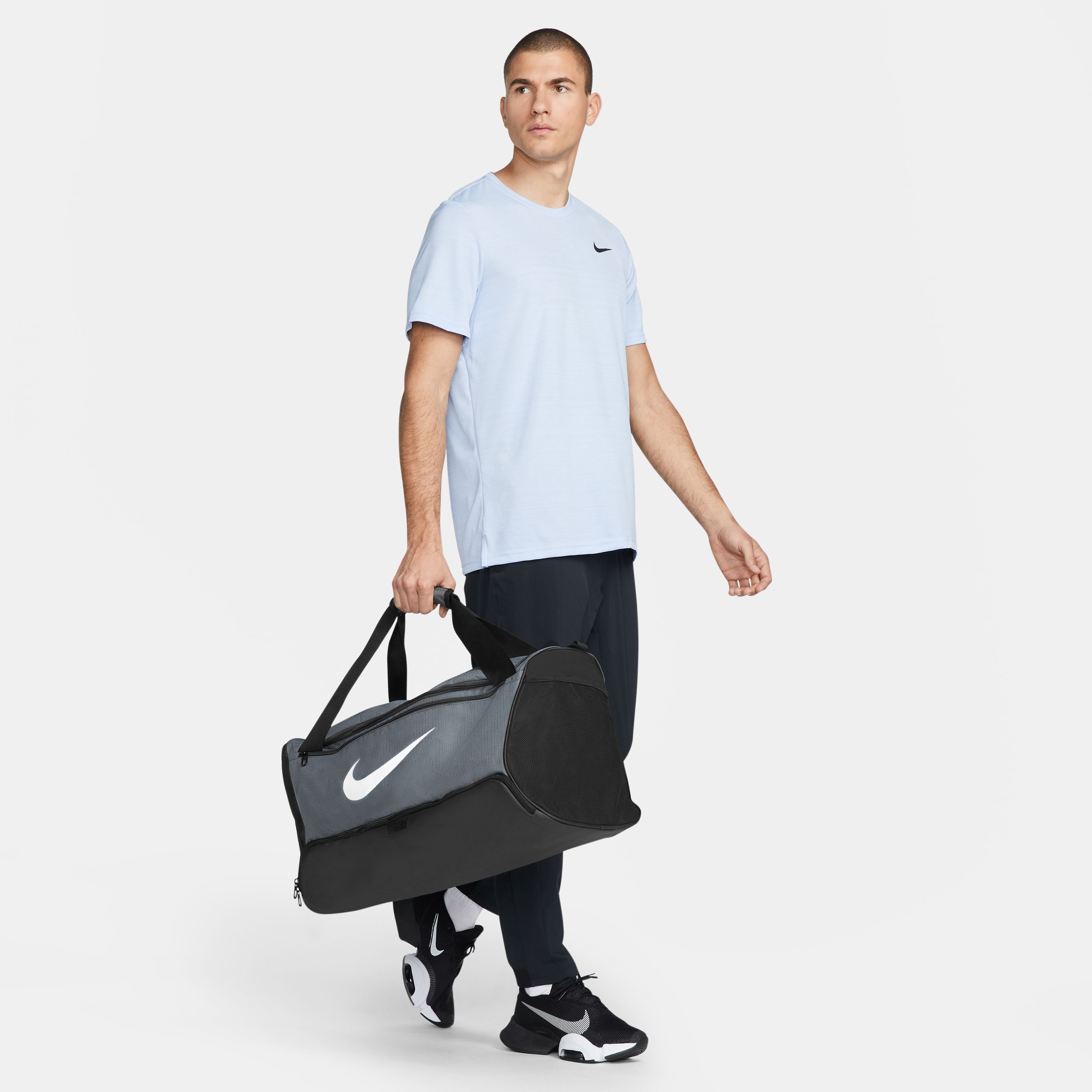 Nike Nk Brsla M Duff - 9.5 (60L) Maletín gris de hombre para entrenamiento