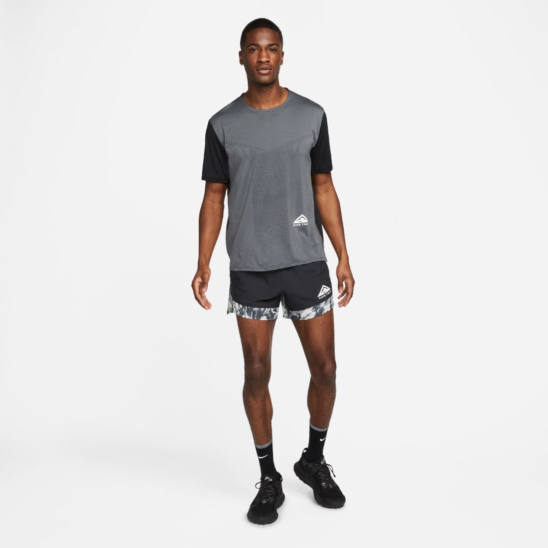 Nike M Nk Df Trail Flx Strd 5In Bf Pantaloneta negro de hombre para correr