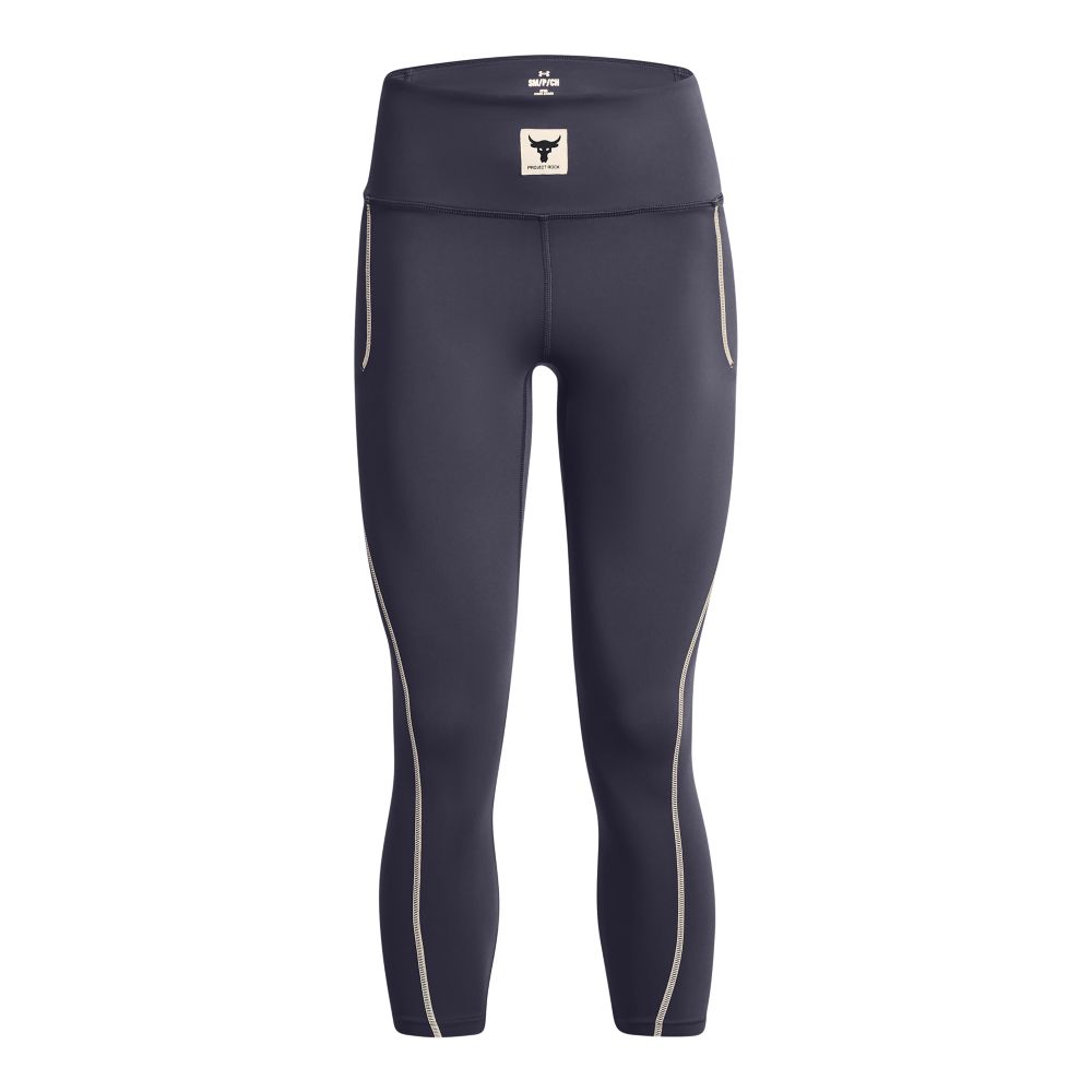 UA  Rock Meridian Ankl Lgn Licra gris de mujer para entrenamiento
