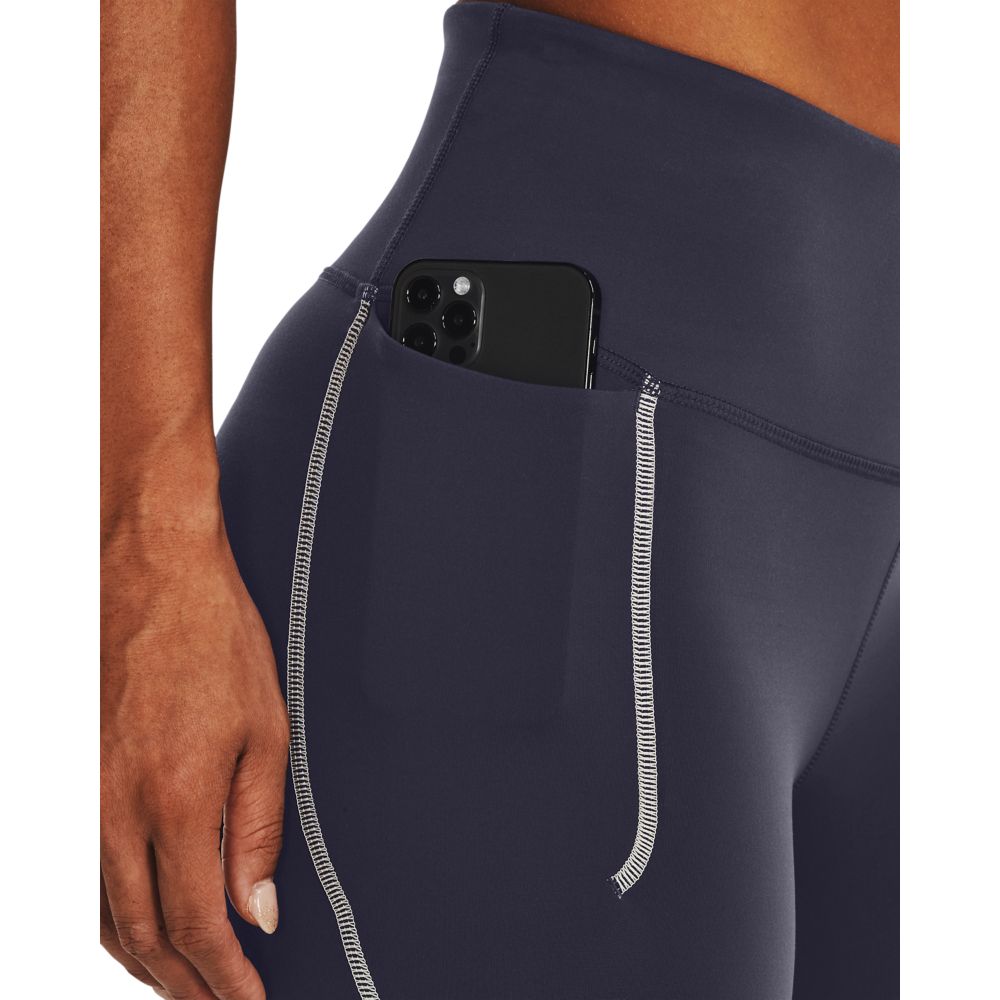 UA  Rock Meridian Ankl Lgn Licra gris de mujer para entrenamiento