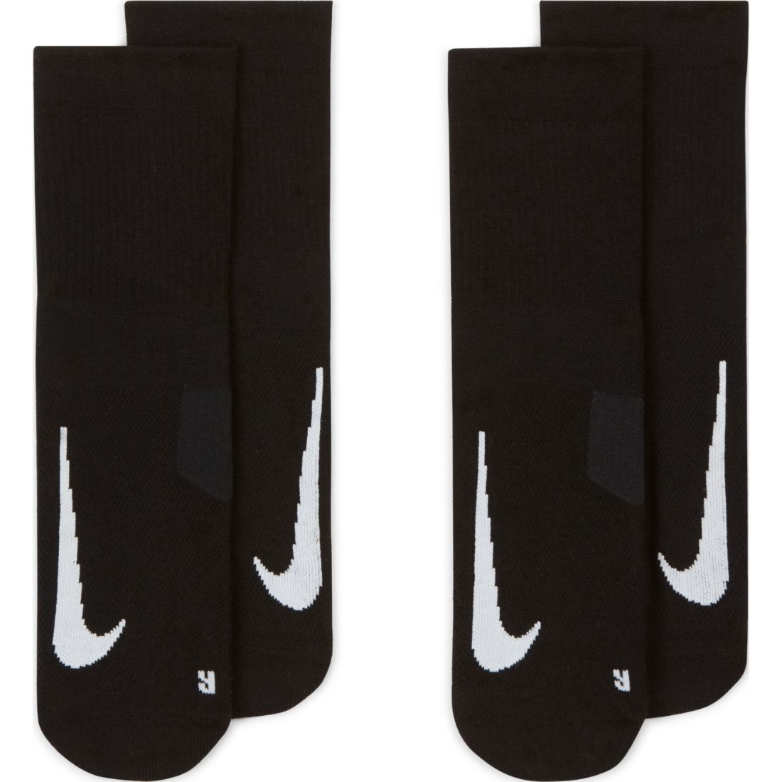 Nike U Nk Mltplier Ankle 2Pr Medias negro de hombre para correr