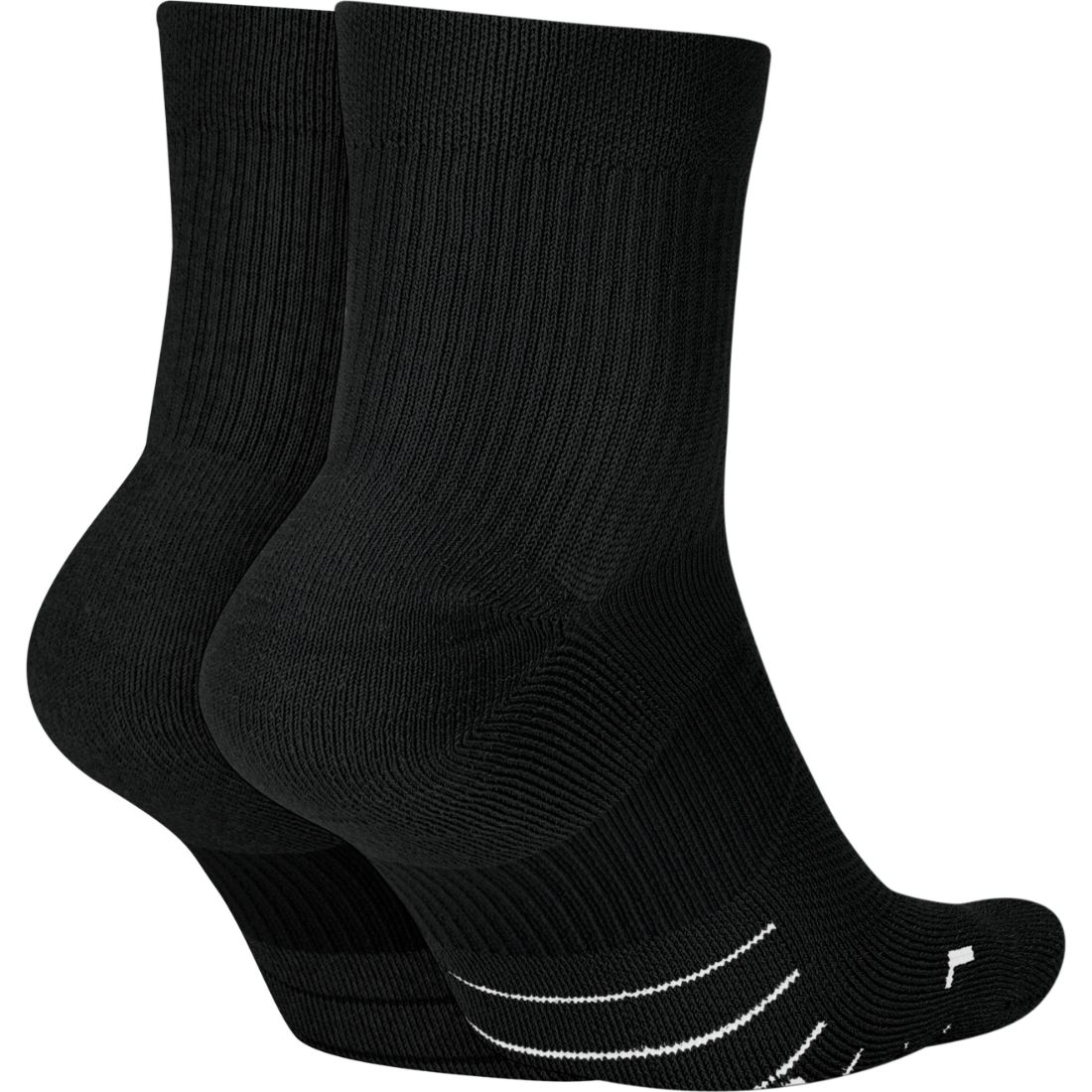 Nike U Nk Mltplier Ankle 2Pr Medias negro de hombre para correr