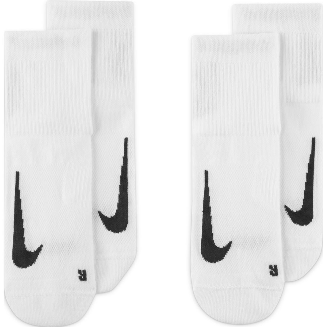 Nike U Nk Mltplier Ankle 2Pr Medias blanco de hombre para correr