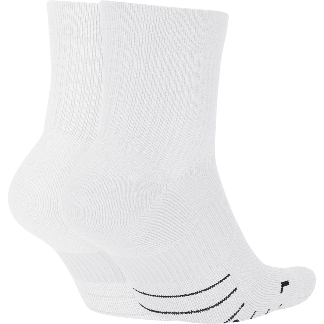 Nike U Nk Mltplier Ankle 2Pr Medias blanco de hombre para correr