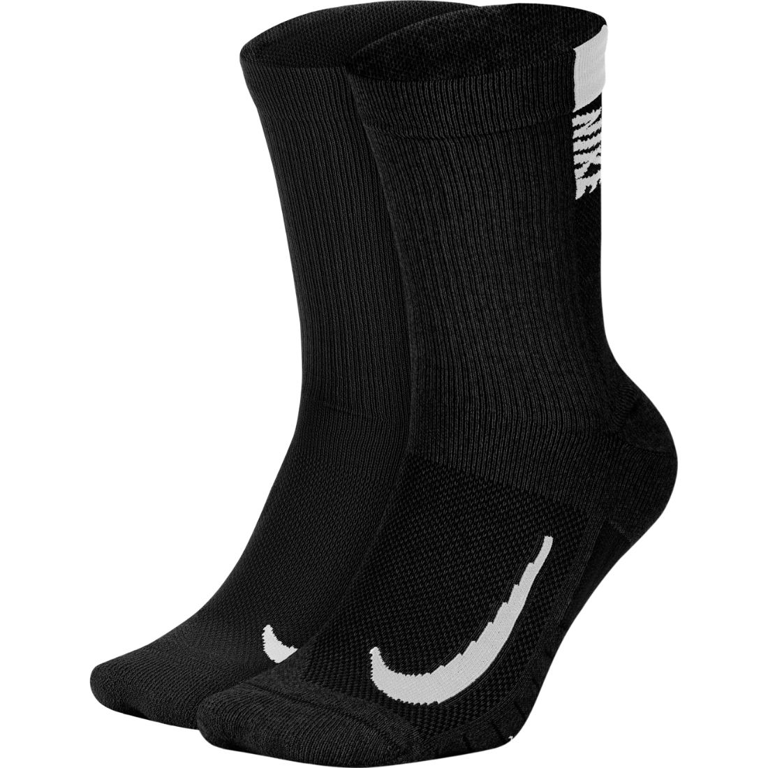 Nike U Nk Mltplier Crw 2Pr Medias negras de hombre para correr