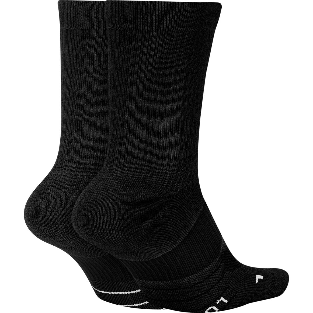 Nike U Nk Mltplier Crw 2Pr Medias negras de hombre para correr