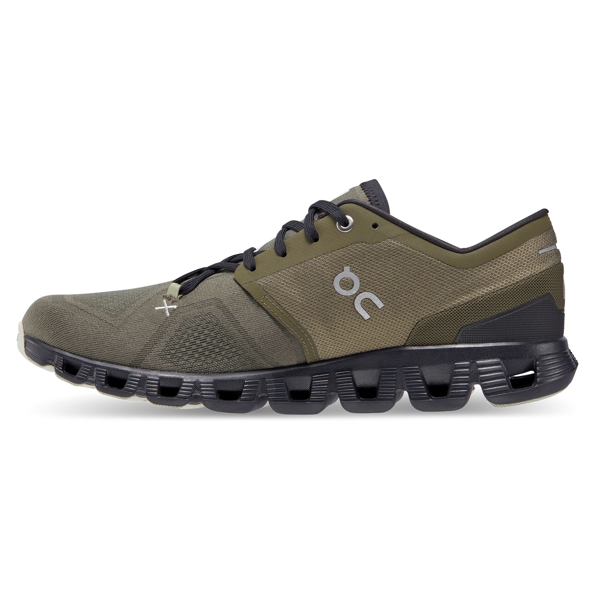 On Cloud X 3 Tenis verde de hombre para correr
