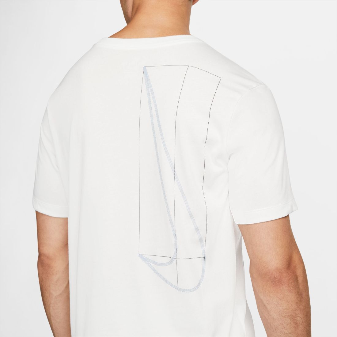 Nike M Nk Df Tee Q5/Rs Camiseta Manga Corta blanco de hombre para entrenamiento