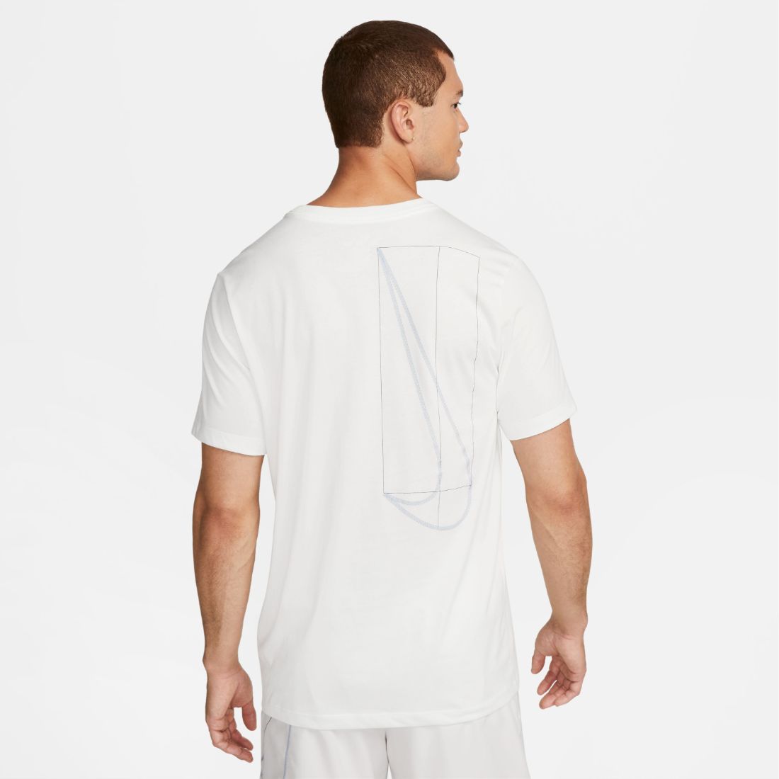 Nike M Nk Df Tee Q5/Rs Camiseta Manga Corta blanco de hombre para entrenamiento