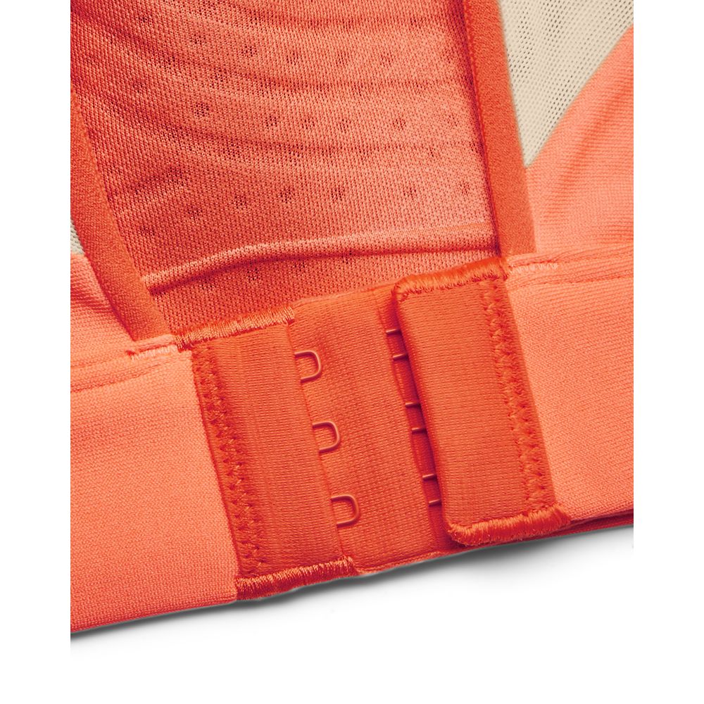 UA Infinity High Bra Top naranja de mujer para entrenamiento