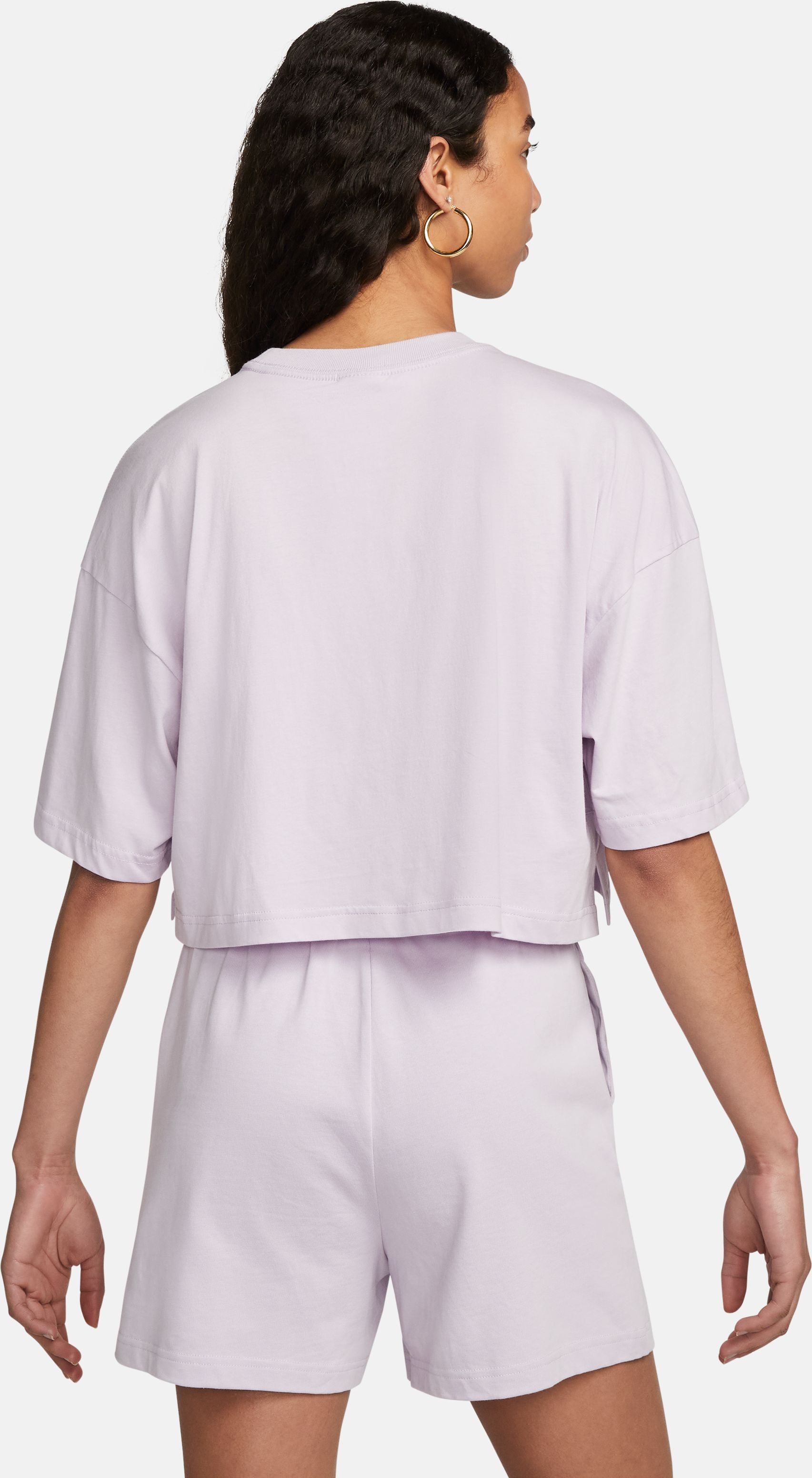 Nike W Nsw Swsh Gx Mod Crop Ss Top Camiseta Manga Corta rosado de mujer lifestyle