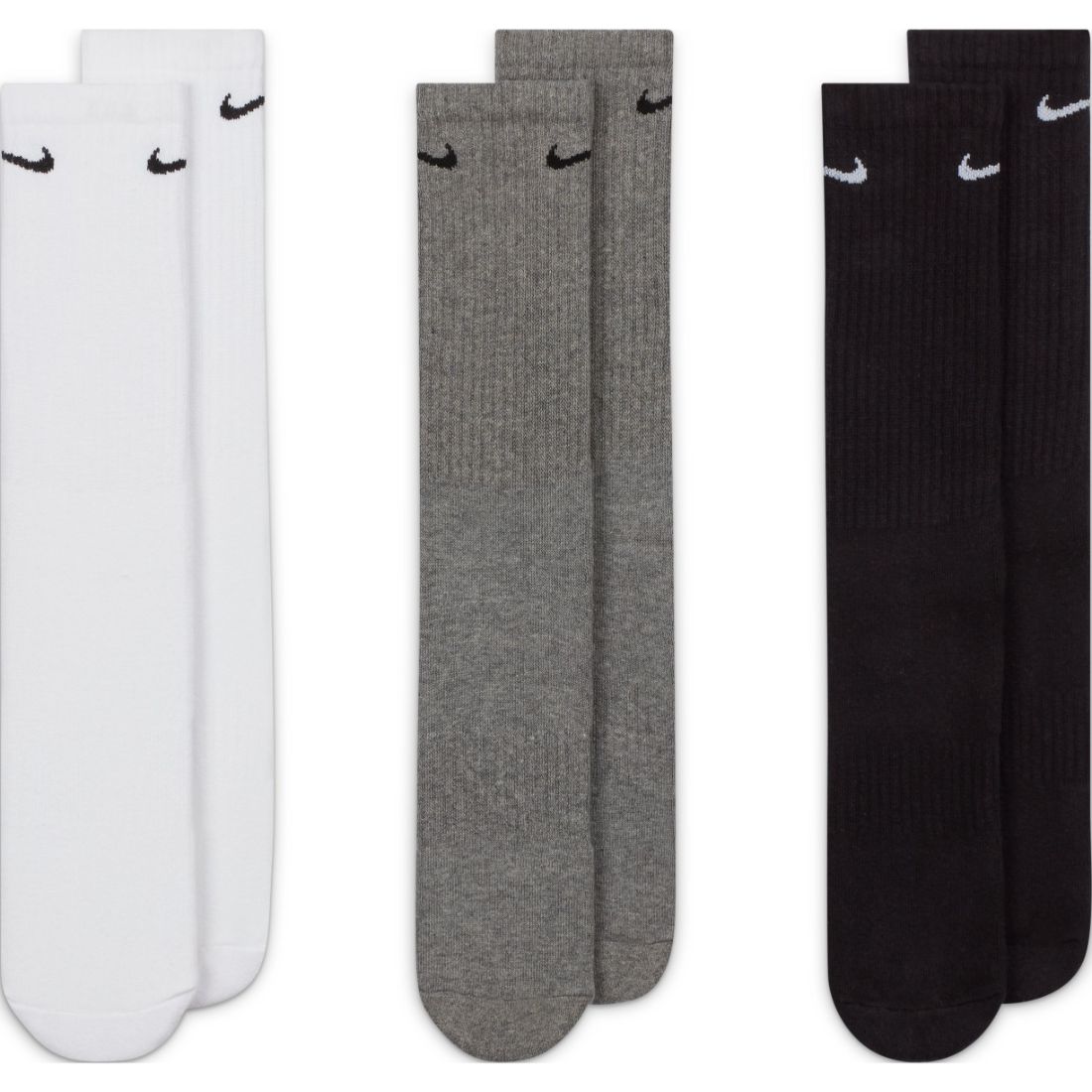Nike U Nk Everyday Cush Crew 3Pr Medias multicolor de hombre para entrenamiento