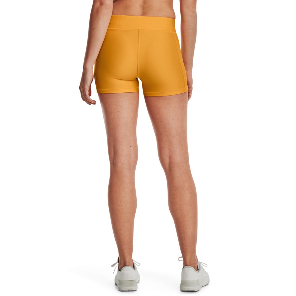 UA Our Mid Rise Shorty Licra amarillo de mujer para entrenamiento