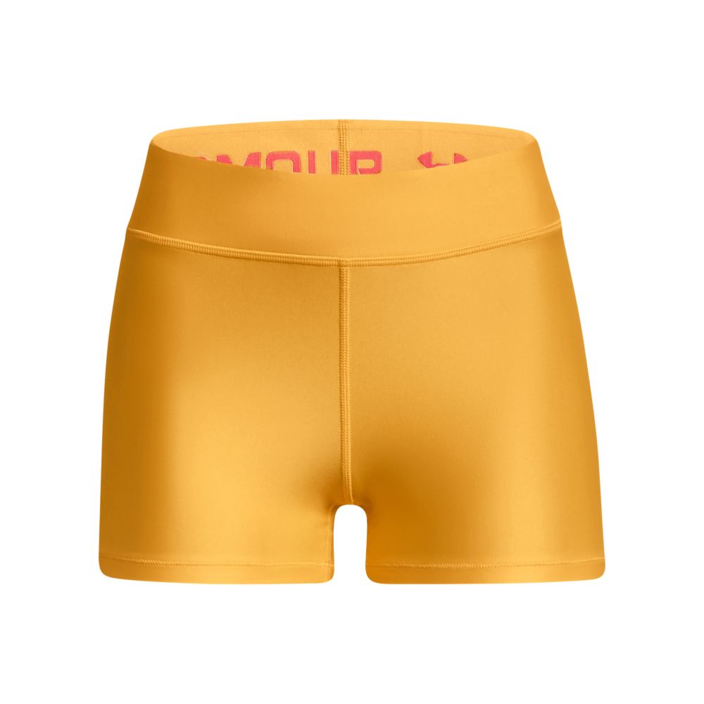 UA Our Mid Rise Shorty Licra amarillo de mujer para entrenamiento