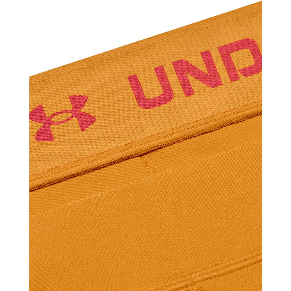 UA Our Mid Rise Shorty Licra amarillo de mujer para entrenamiento