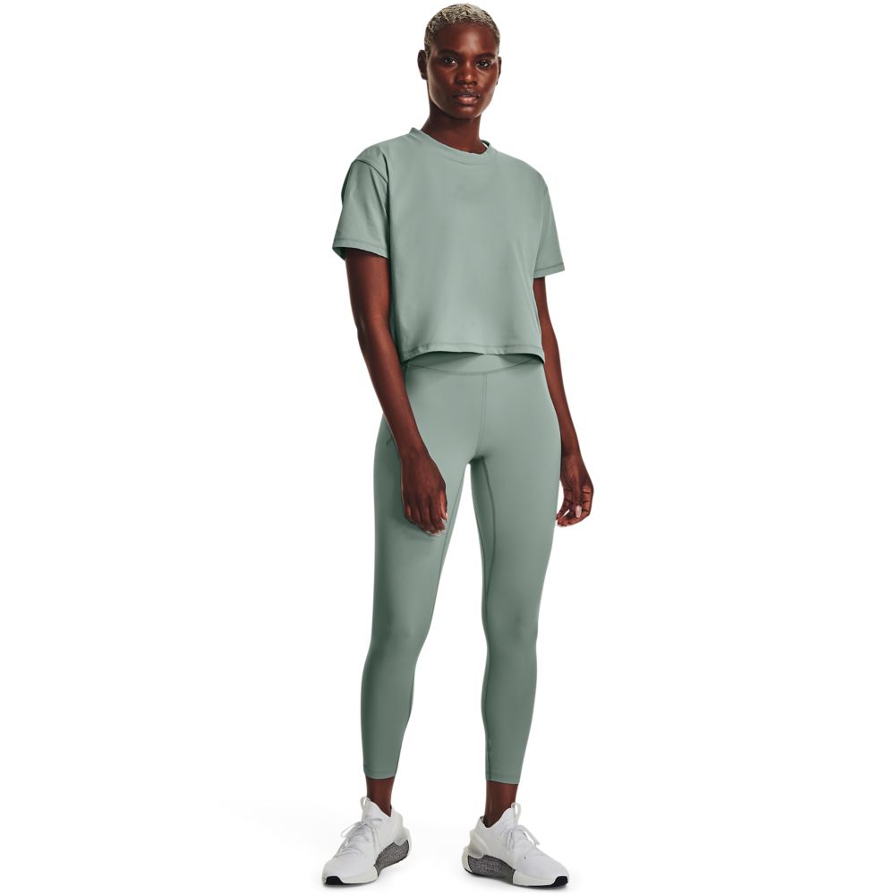 UA Idian Mid Rise Ankle Leg Licra verde de mujer para entrenamiento