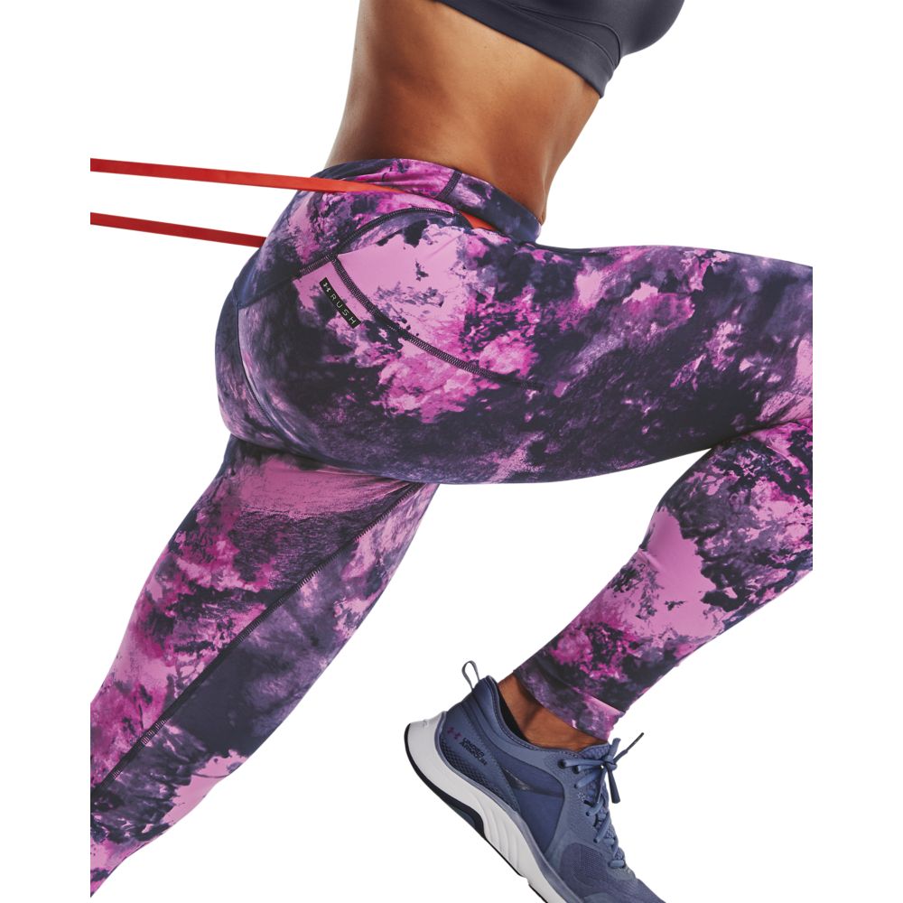 UA Smartform Rush Leg Fotc Licra morado de mujer para entrenamiento